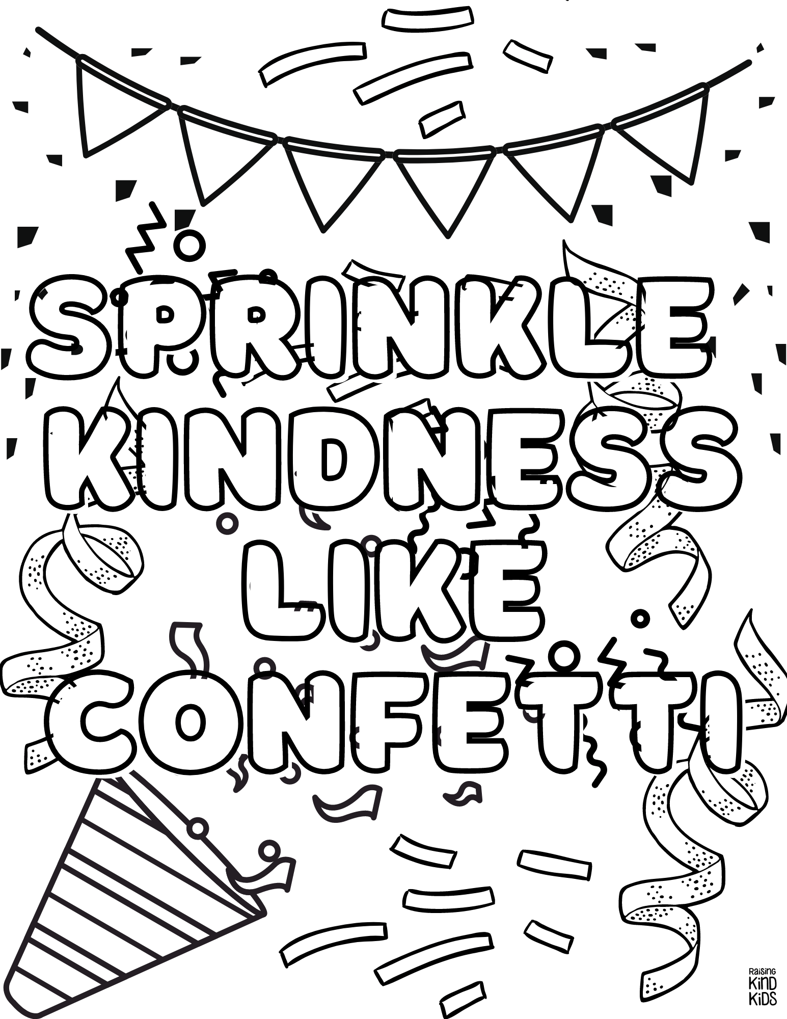 Free Printable Free Kindness Coloring Pages