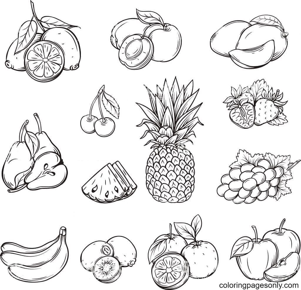 Free Printable Fruit Coloring Pages For Kids