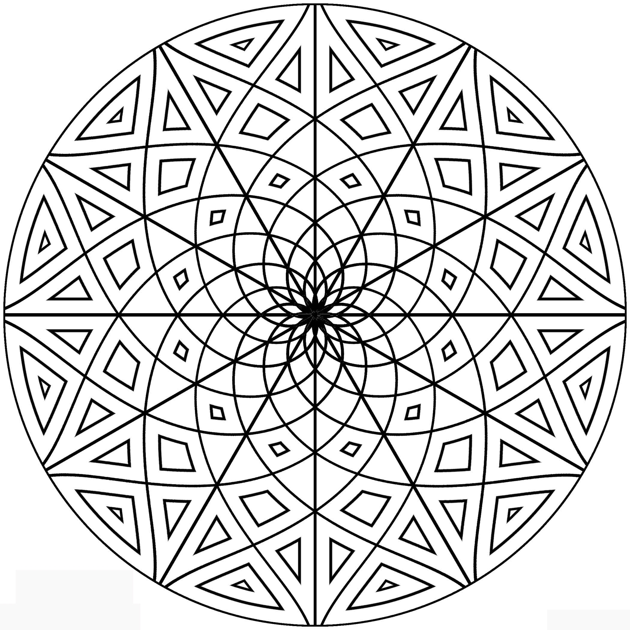 Free Printable Geometric Coloring Pages For Adults