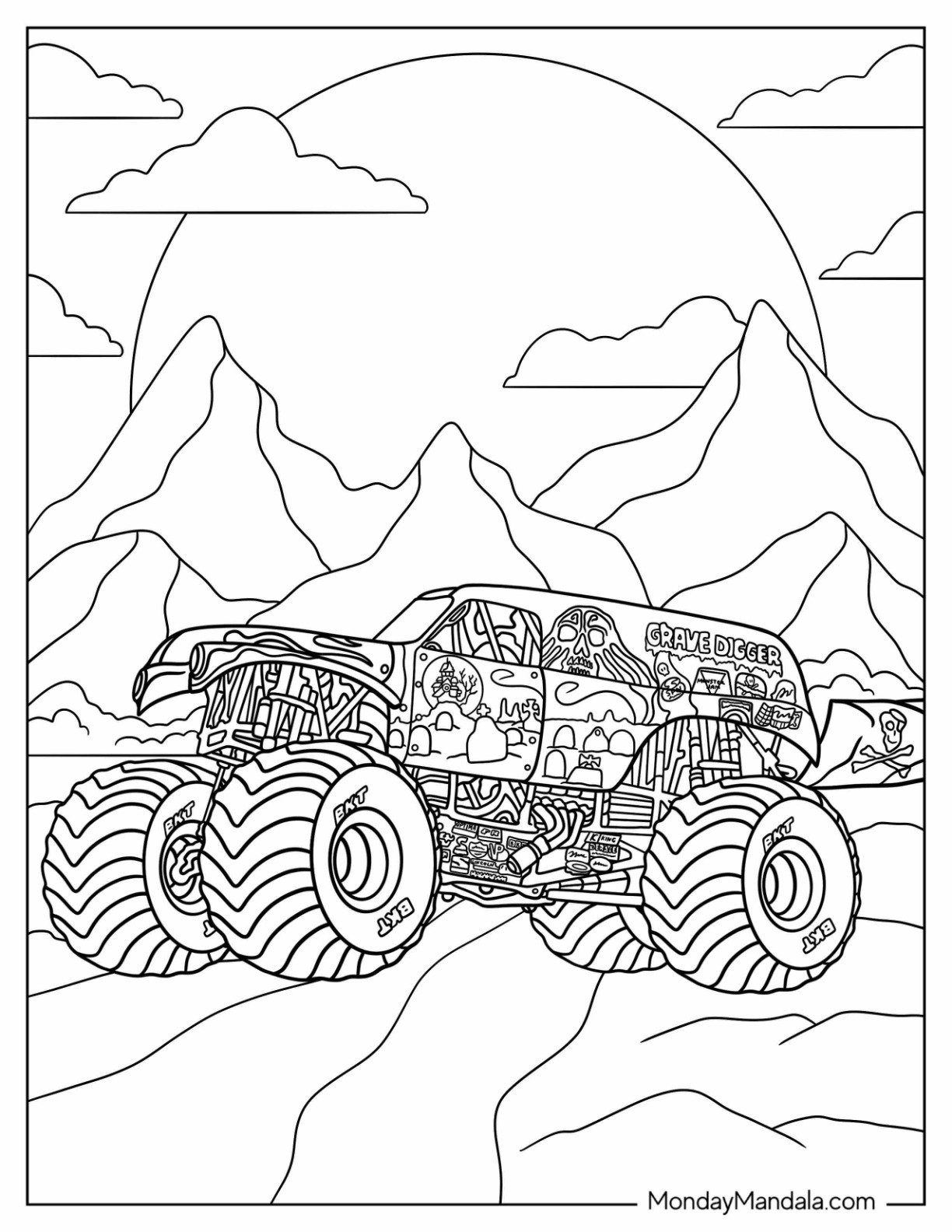 Free Printable Grave Digger Coloring Pages
