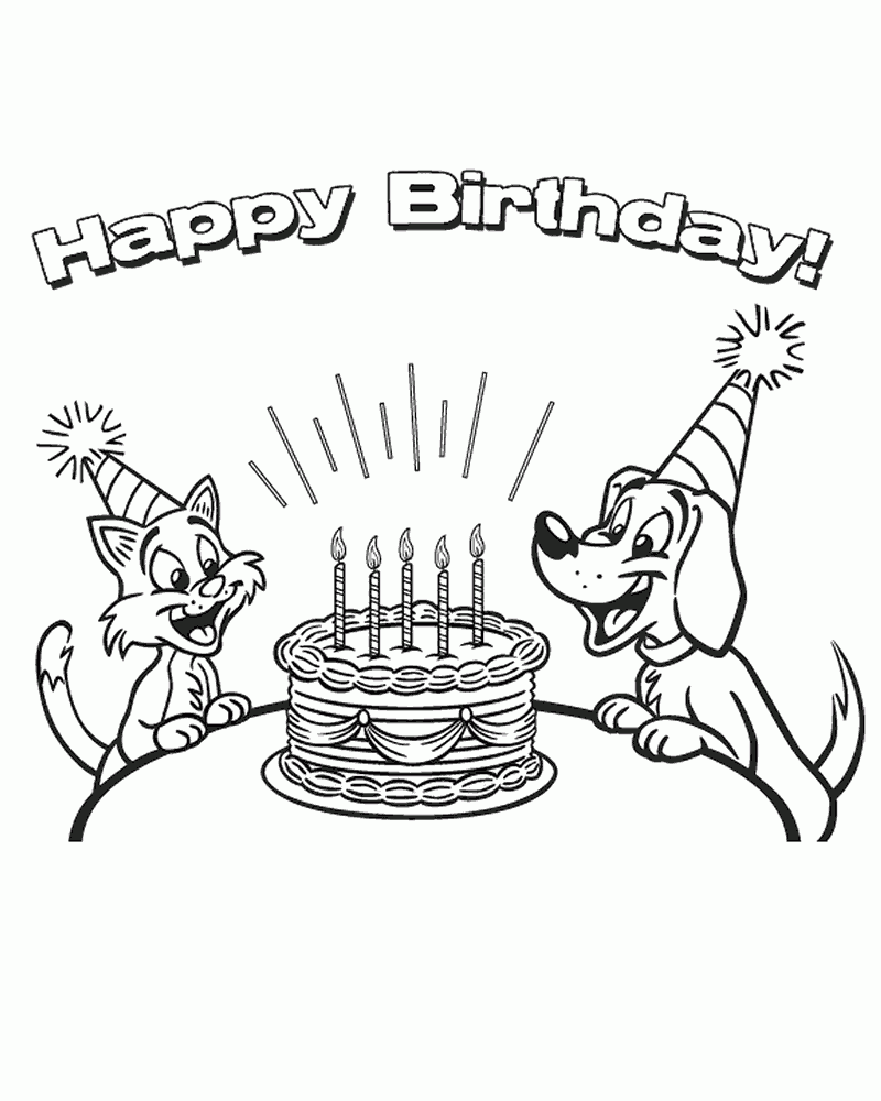 Birthday Coloring Pages Free Printable