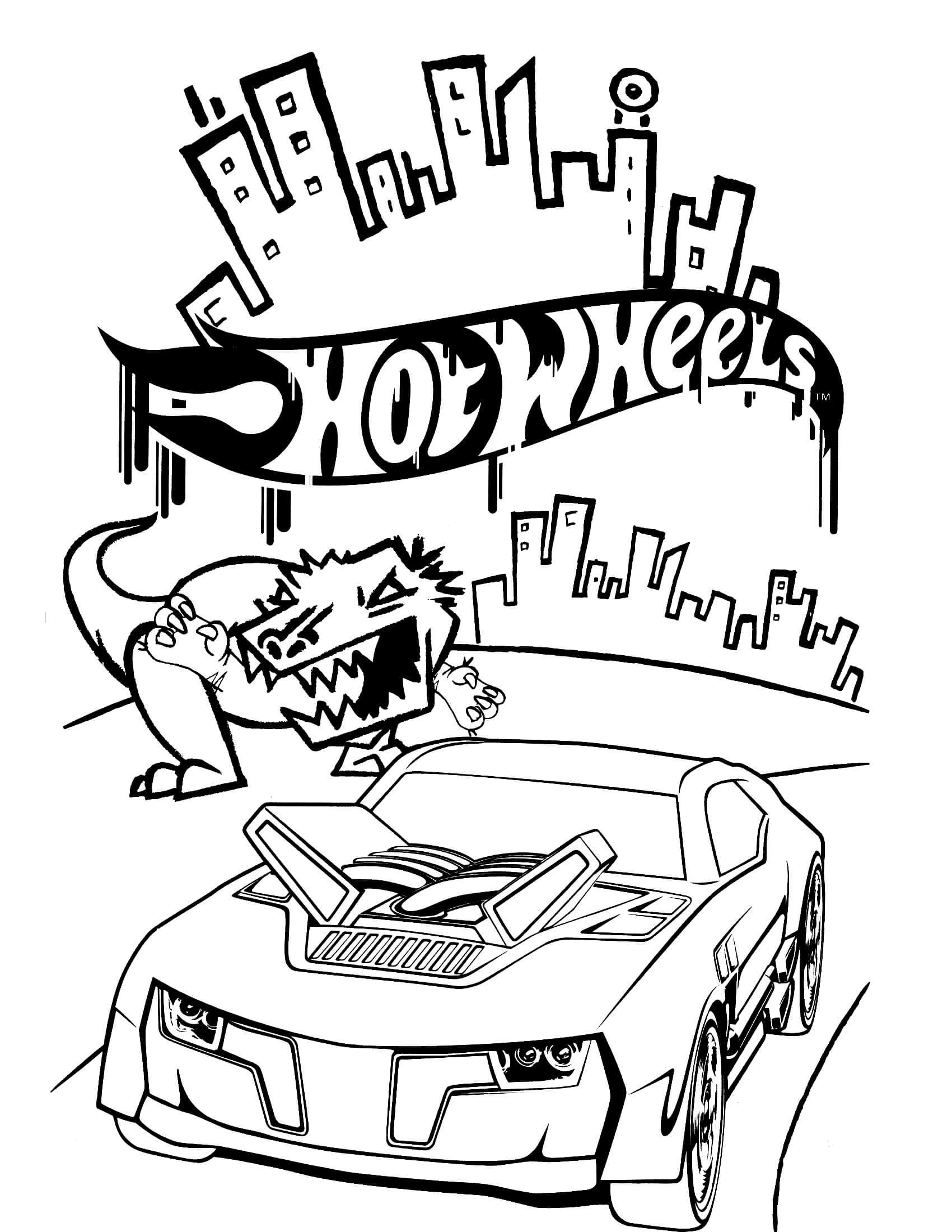 Free Printable Hot Wheels Coloring Pages For Kids Artofit