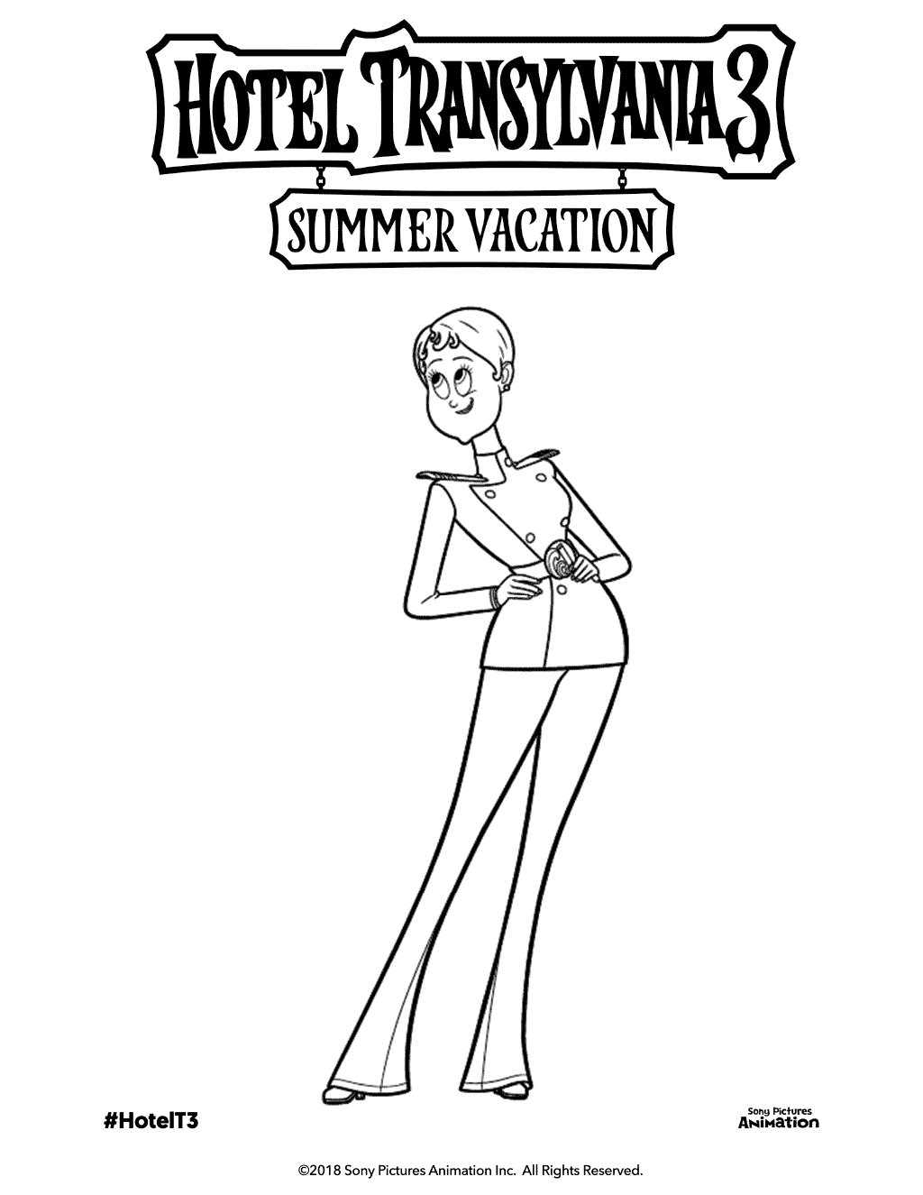 Free Printable Hotel Transylvania 3 Coloring Pages