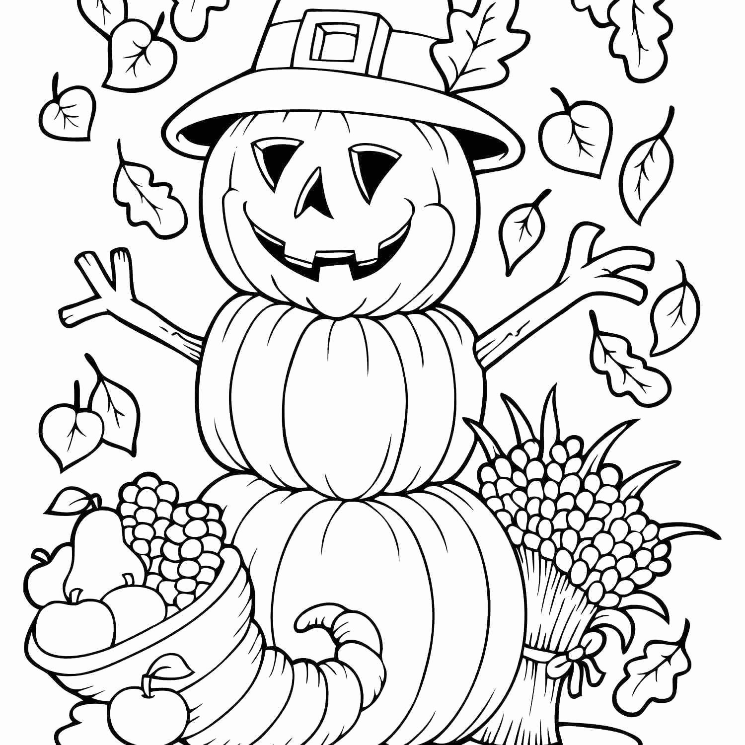 Printable Coloring Pages Kids Fall