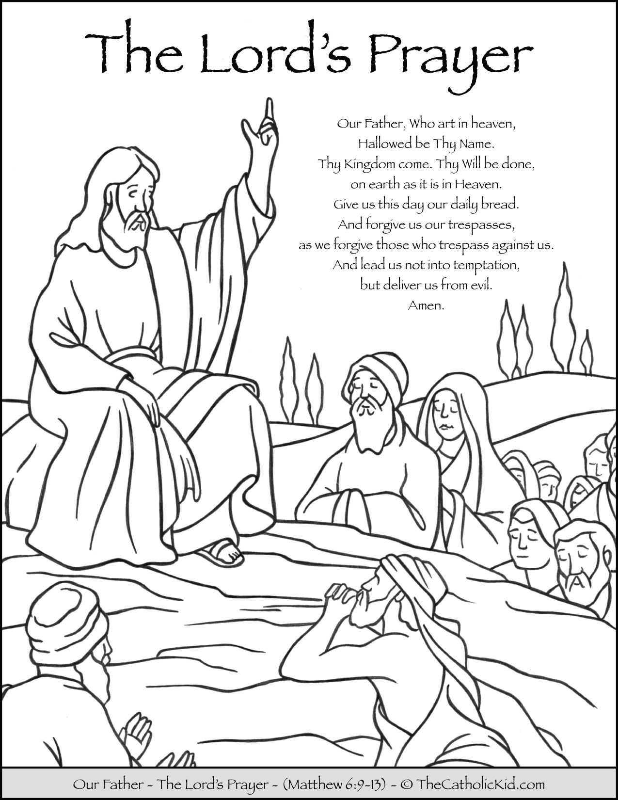 Free Printable Lord S Prayer Coloring Pages Printable Word Searches
