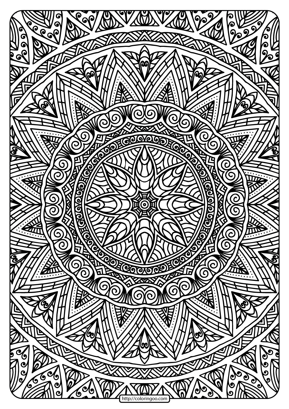 Adult Coloring Pages Printable Mandalas