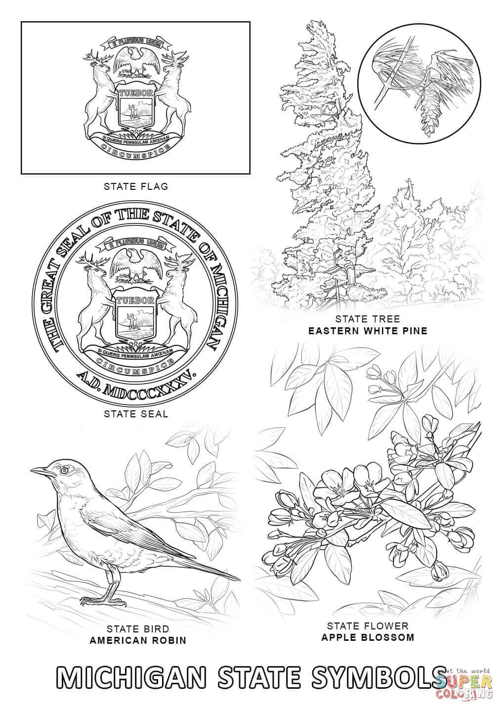 Free Printable Michigan Coloring Pages