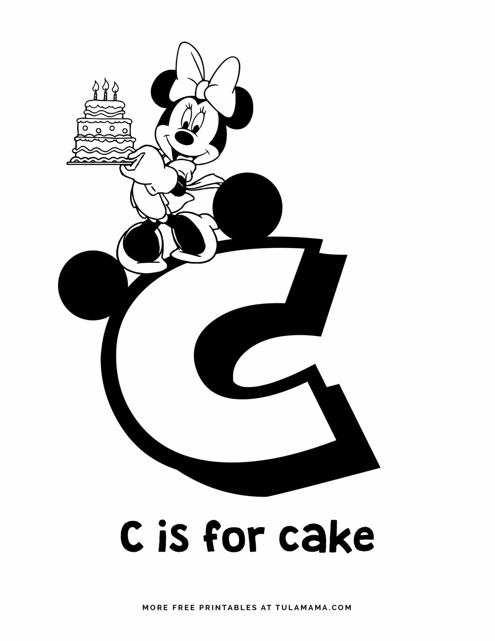 Free Printable Mickey Mouse ABC Coloring Pages Tulamama