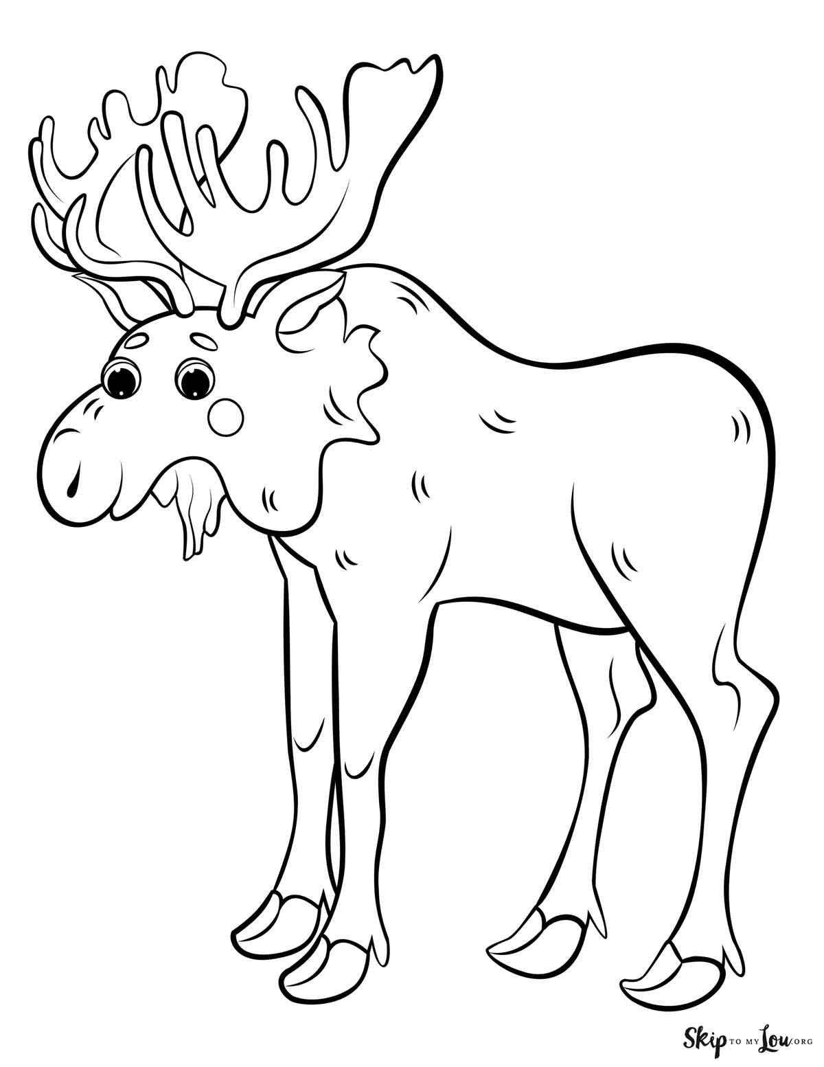 Free Printable Moose Coloring Pages Skip To My Lou