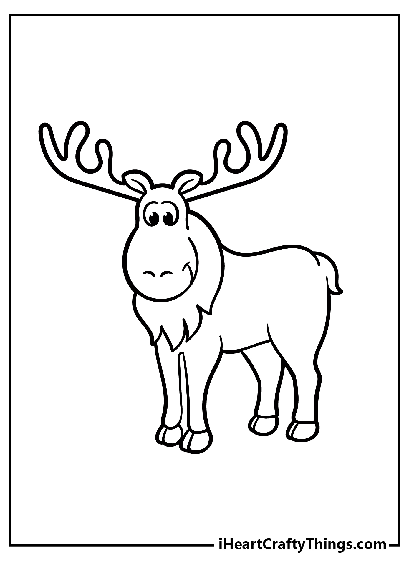 Free Printable Moose Coloring Pages