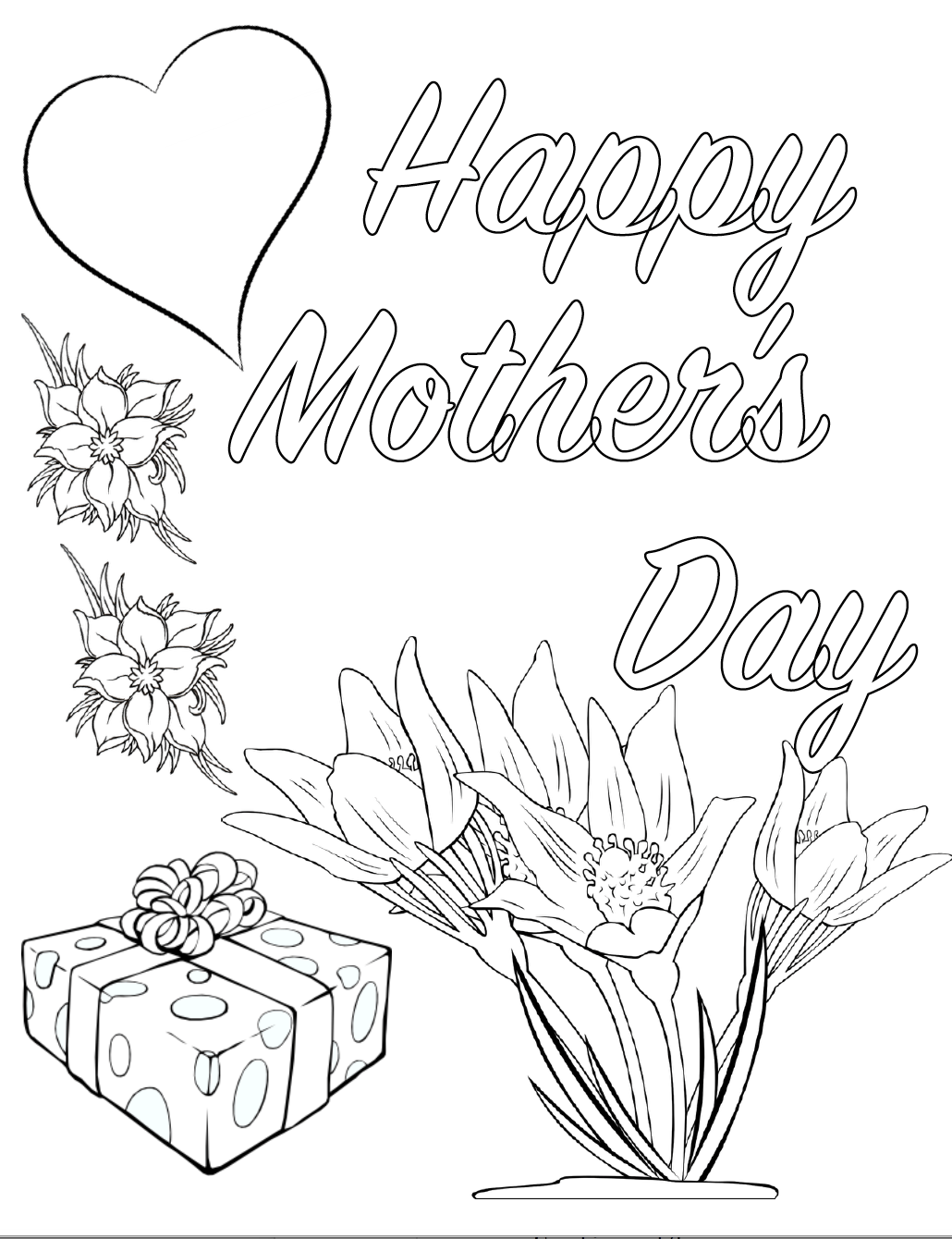 Free Printable Mother S Day Coloring Pages 4 Designs