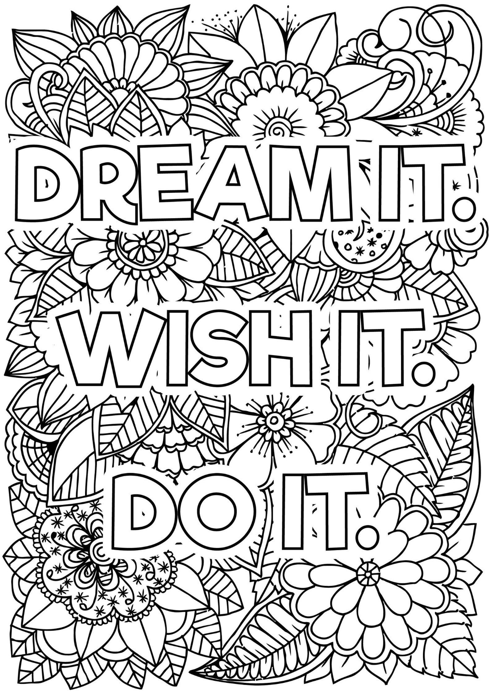 Adult Coloring Pages Quotes
