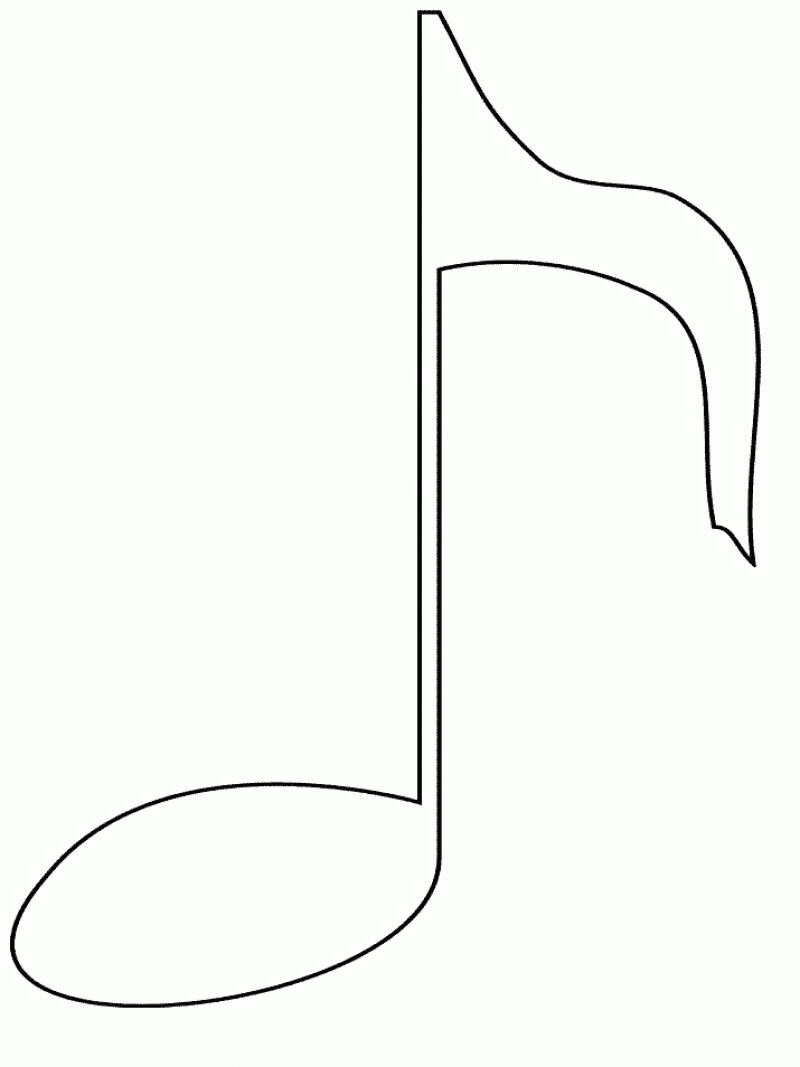 Music Notes Printable Coloring Page