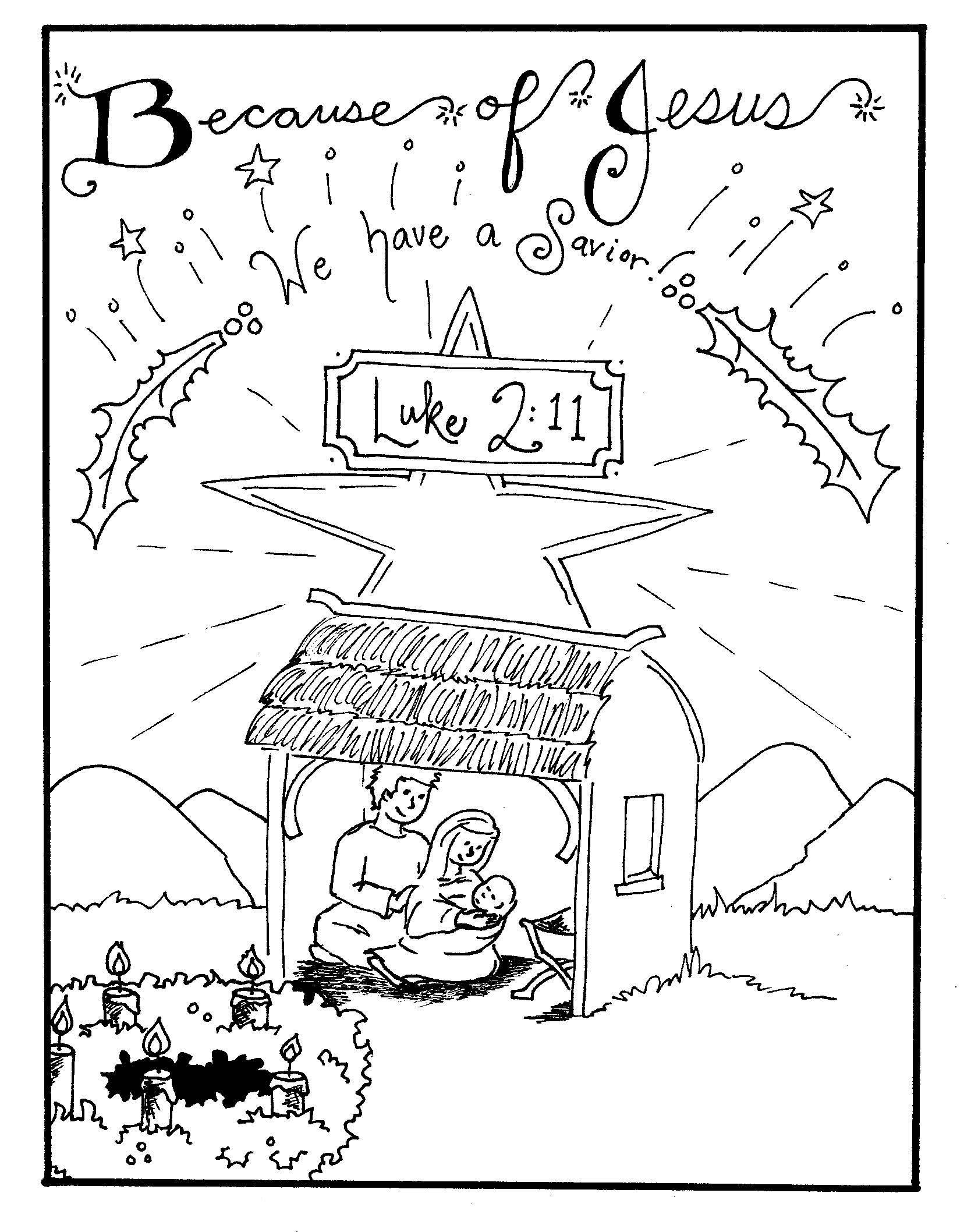 Free Nativity Coloring Page