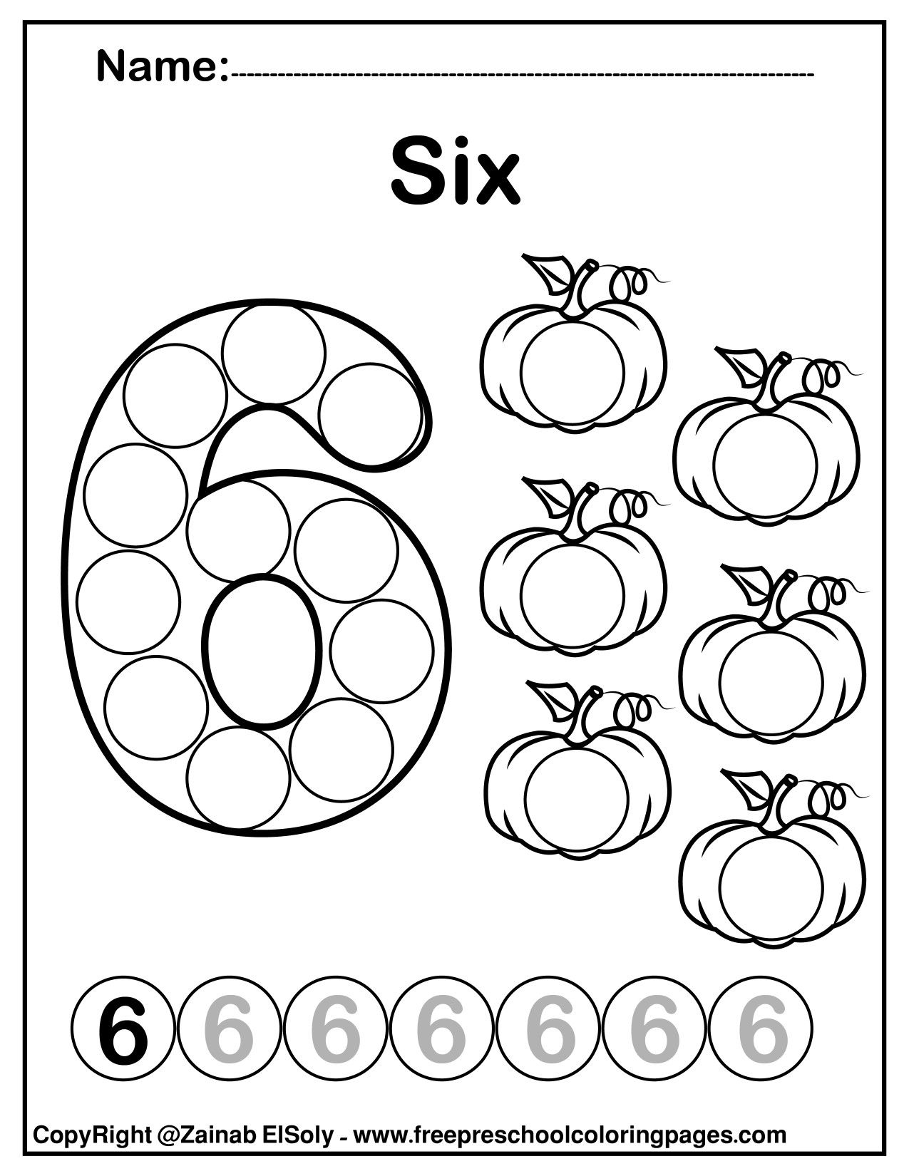 Free Printable Numberdot Color Pages