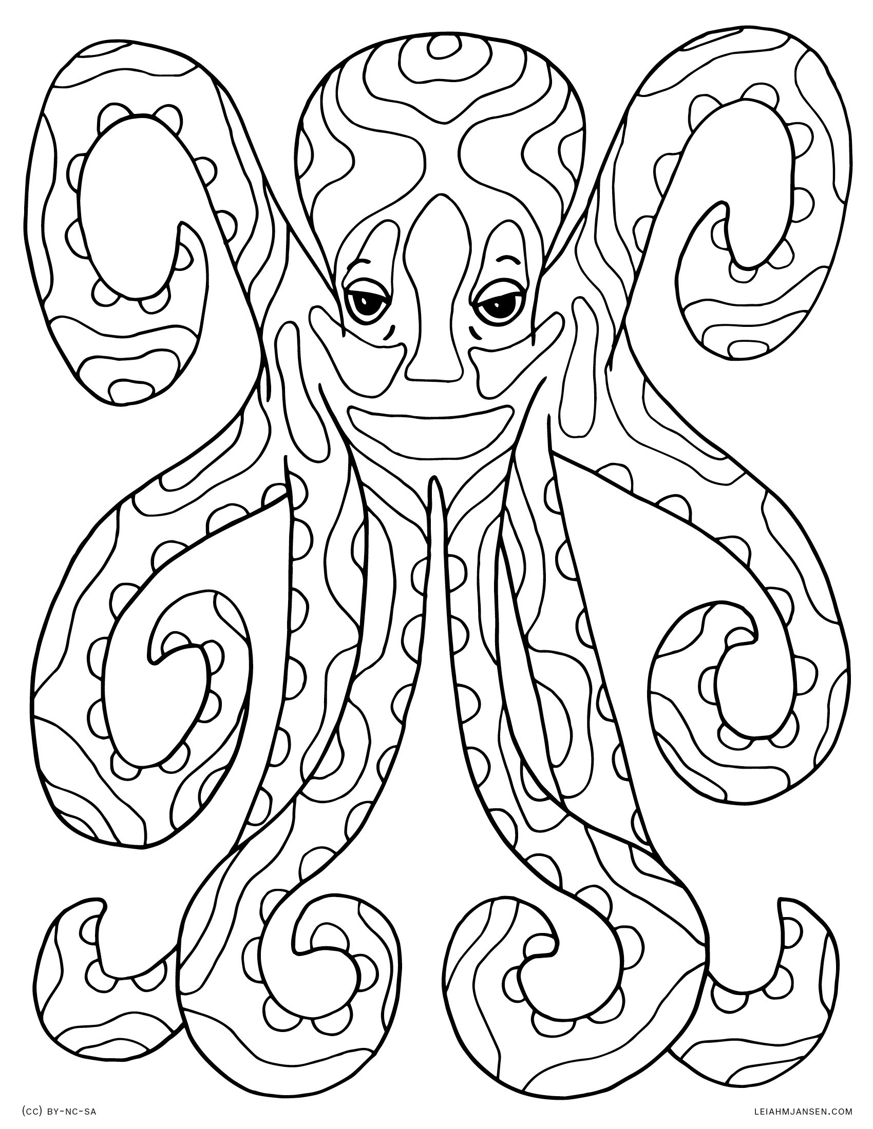Octopus Printable Coloring Pages