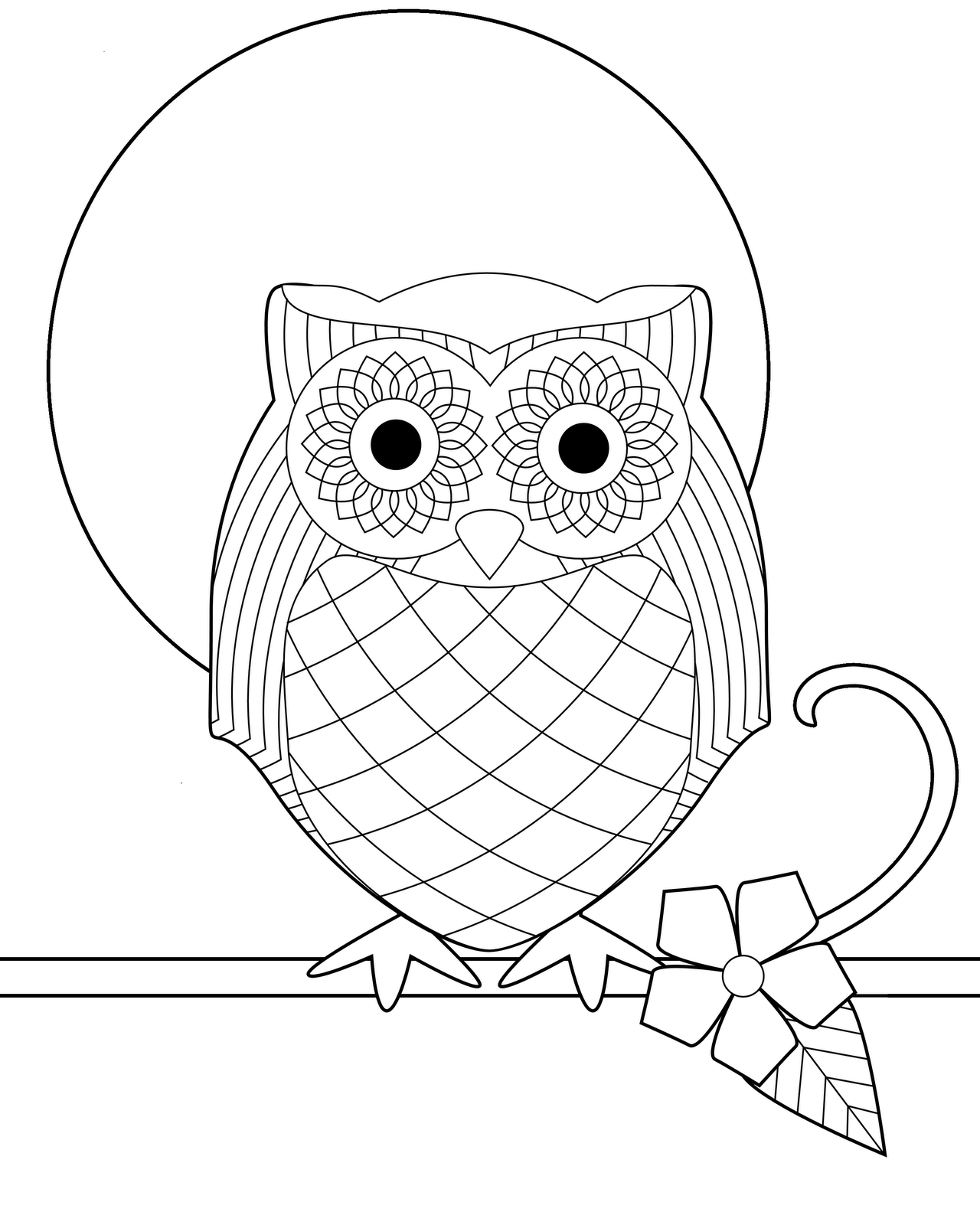 Cute Owl Coloring Pages Printable
