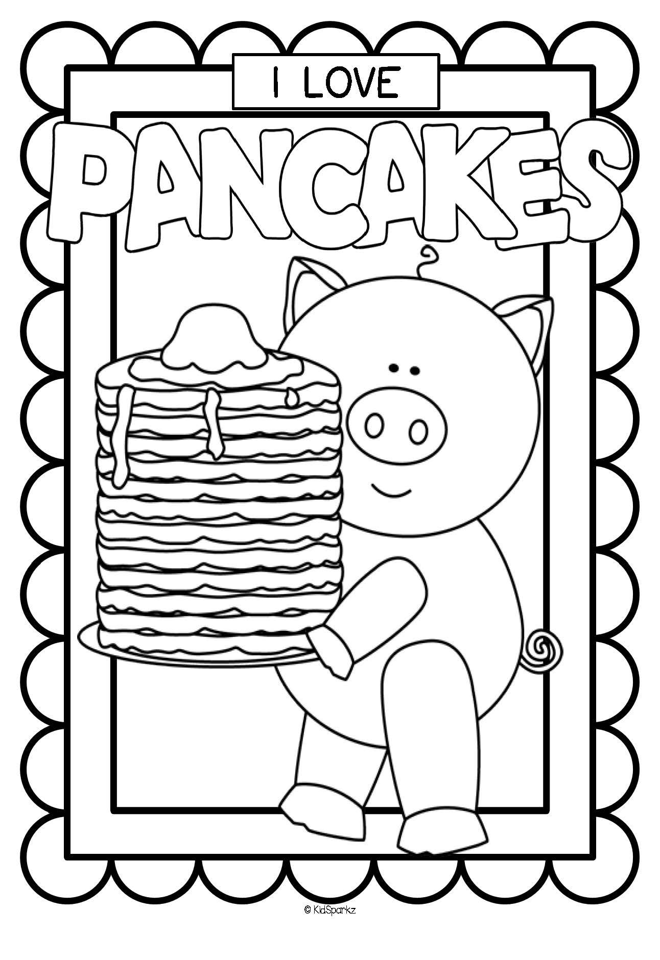 Free Printable Pancake Coloring Pages