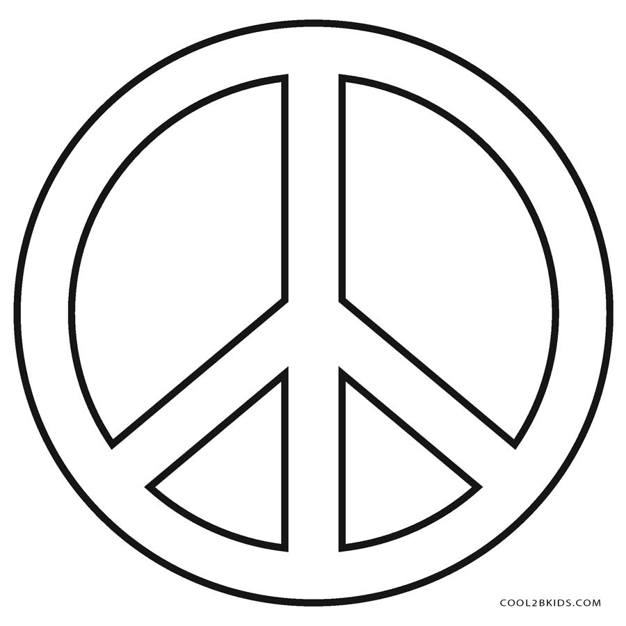 Free Printable Peace Sign Coloring Pages Cool2bKids
