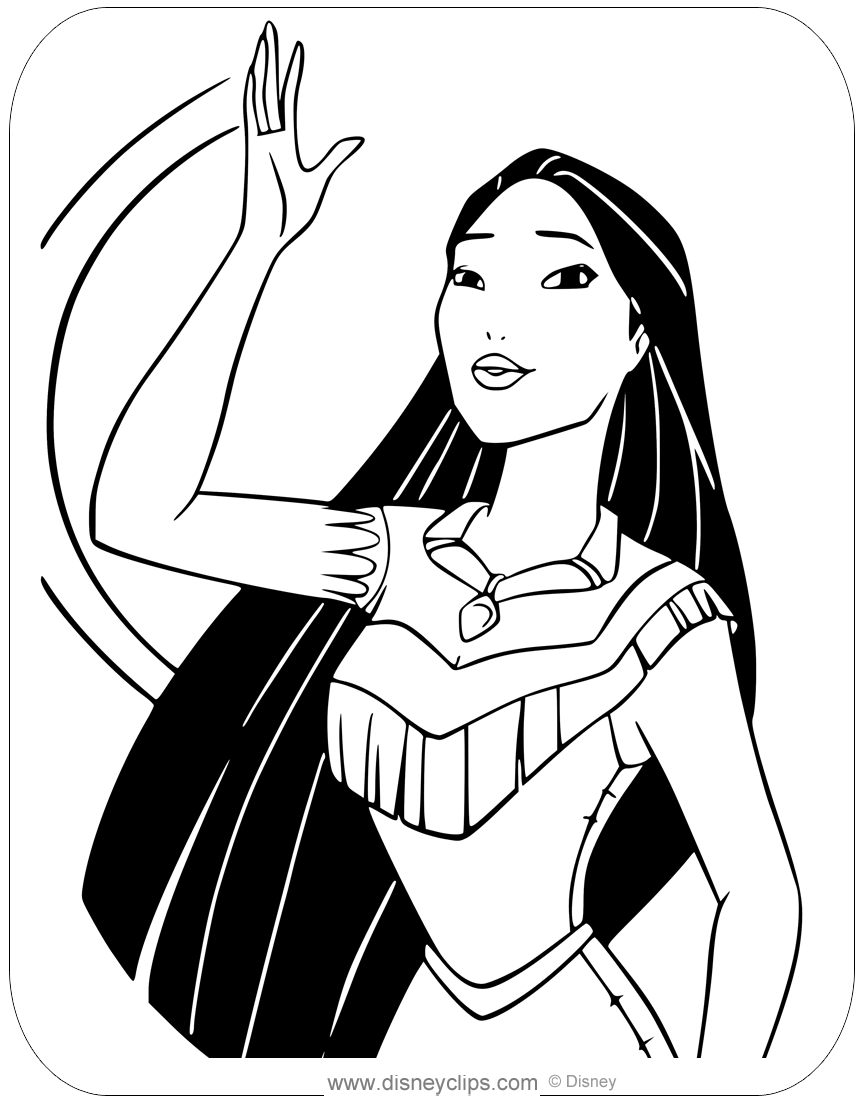Free Printable Pocahontas Coloring Pages Disneyclips