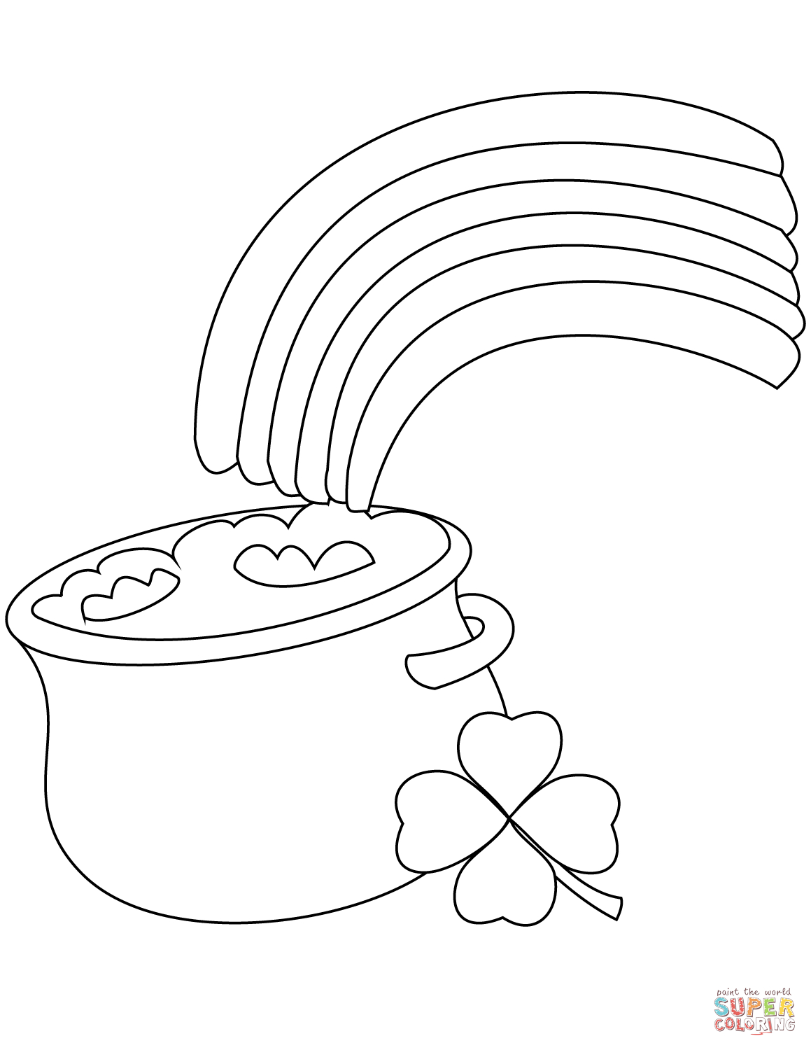 Free Printable Pot Of Gold Coloring Pages Free Printable