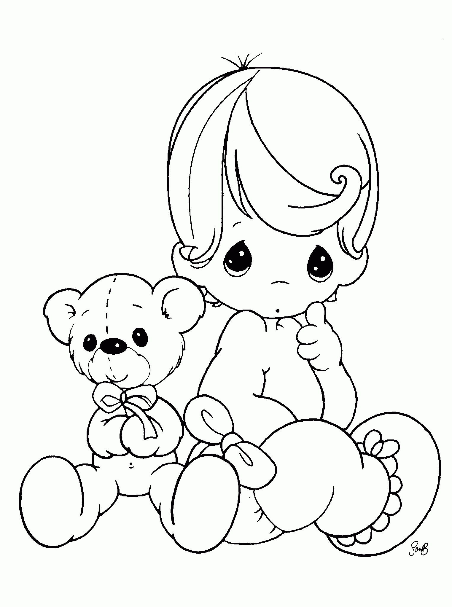 Free Printable Precious Moments Coloring Pages For Kids