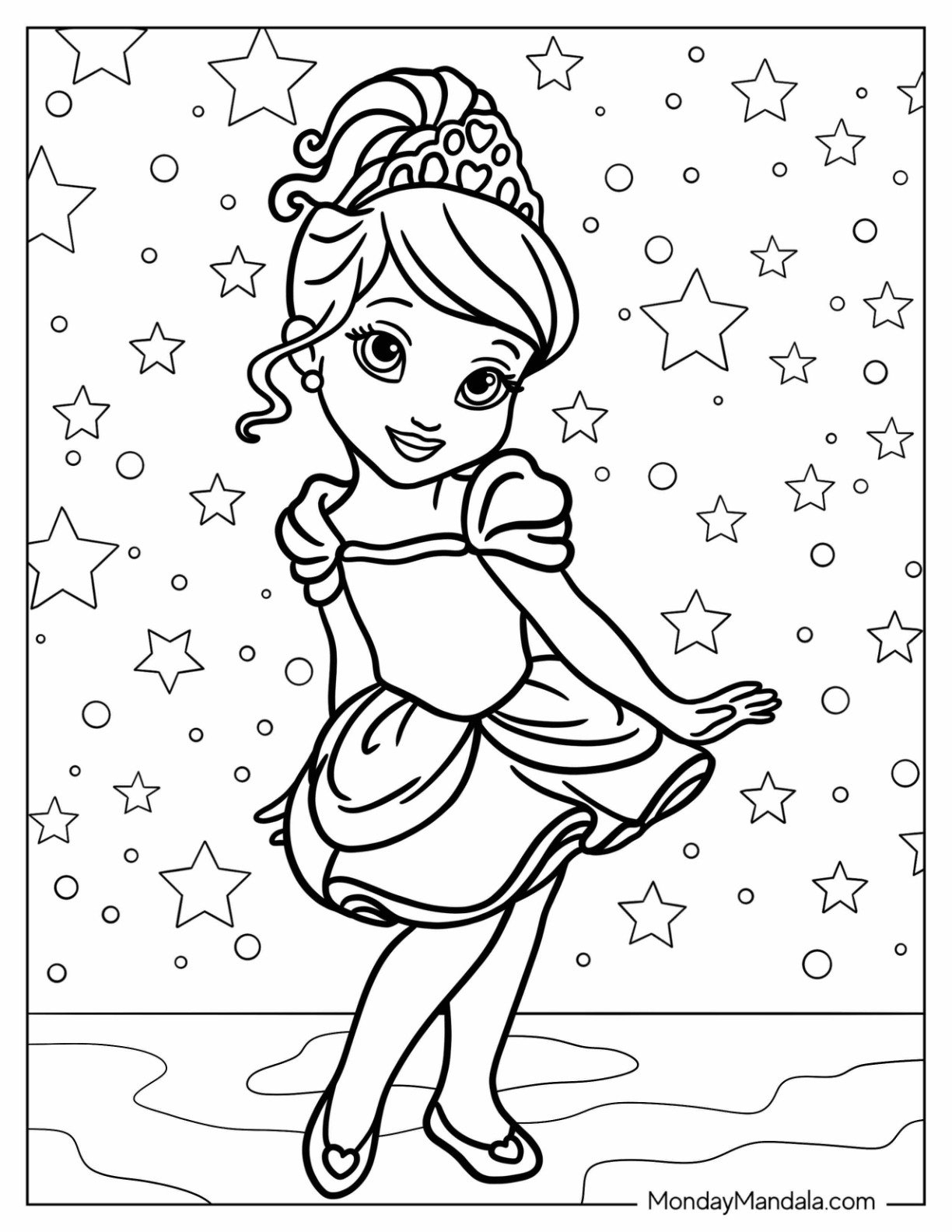 Free Printable Princes Coloring Page