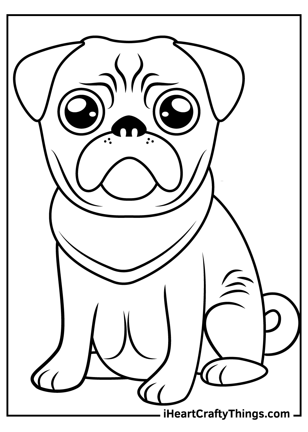 Printable Pug Coloring Pages