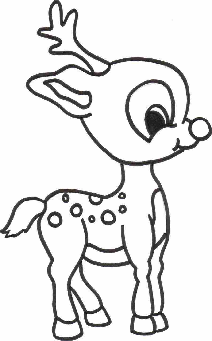 Reindeer Coloring Pages Pdf