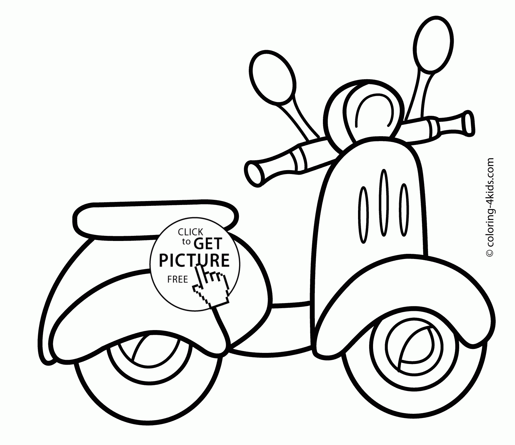 Free Printable Scooter Coloring Pages