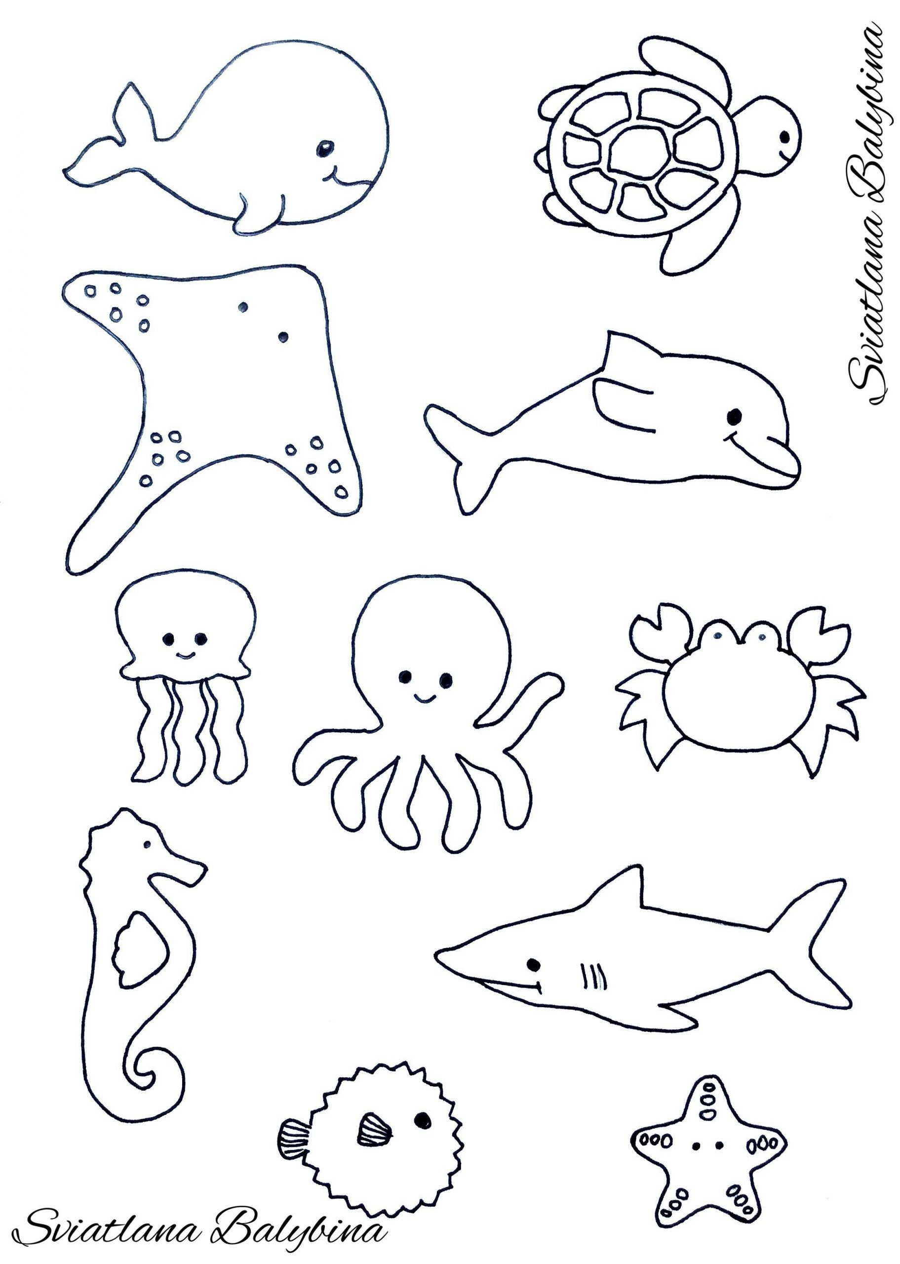 Sea Creatures Coloring Pages Printables