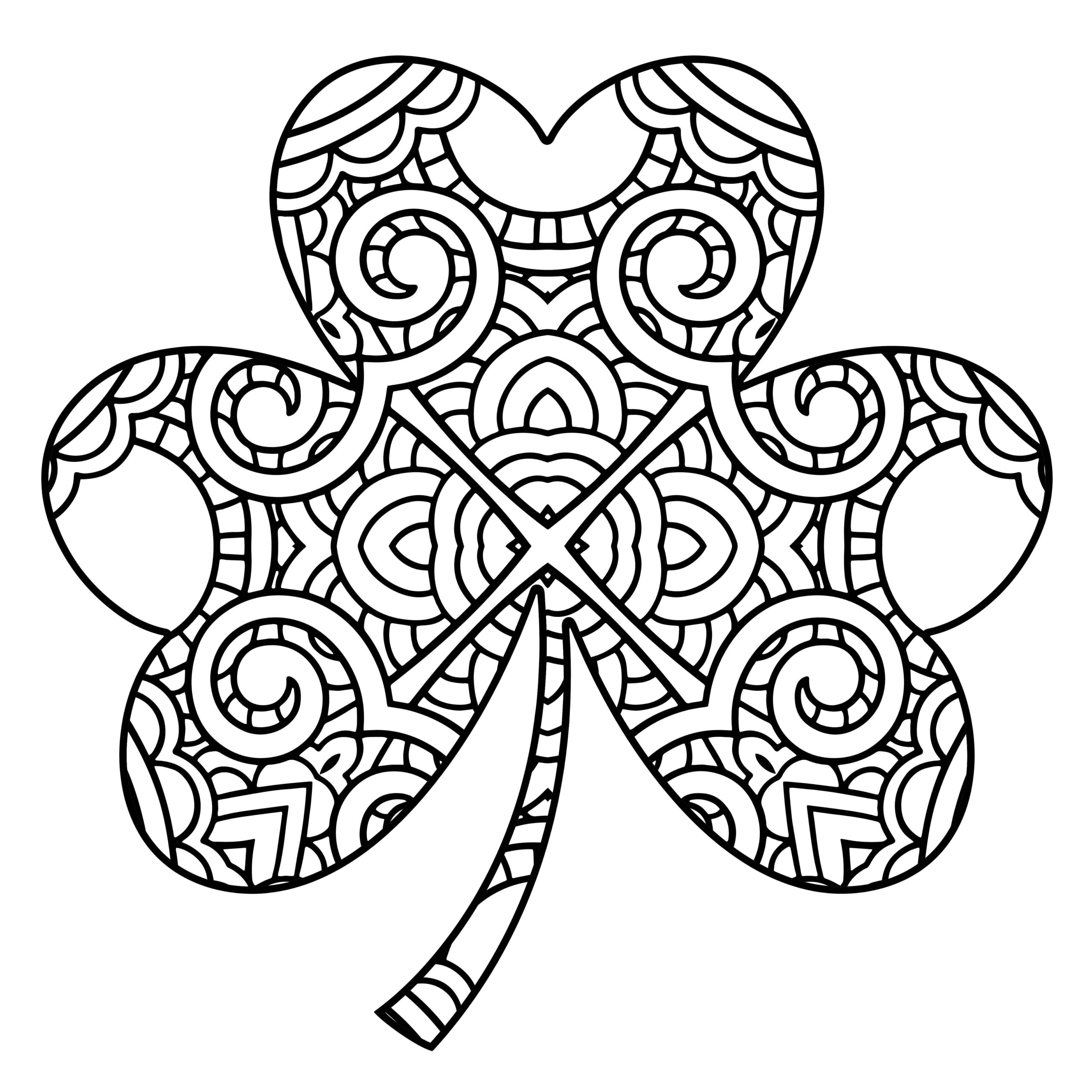 Free Printable Shamrock Coloring Pages For Adults AsherteWalsh