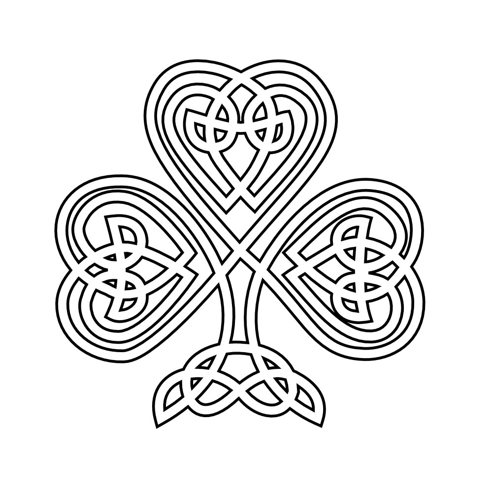 Shamrock Pattern Coloring Page
