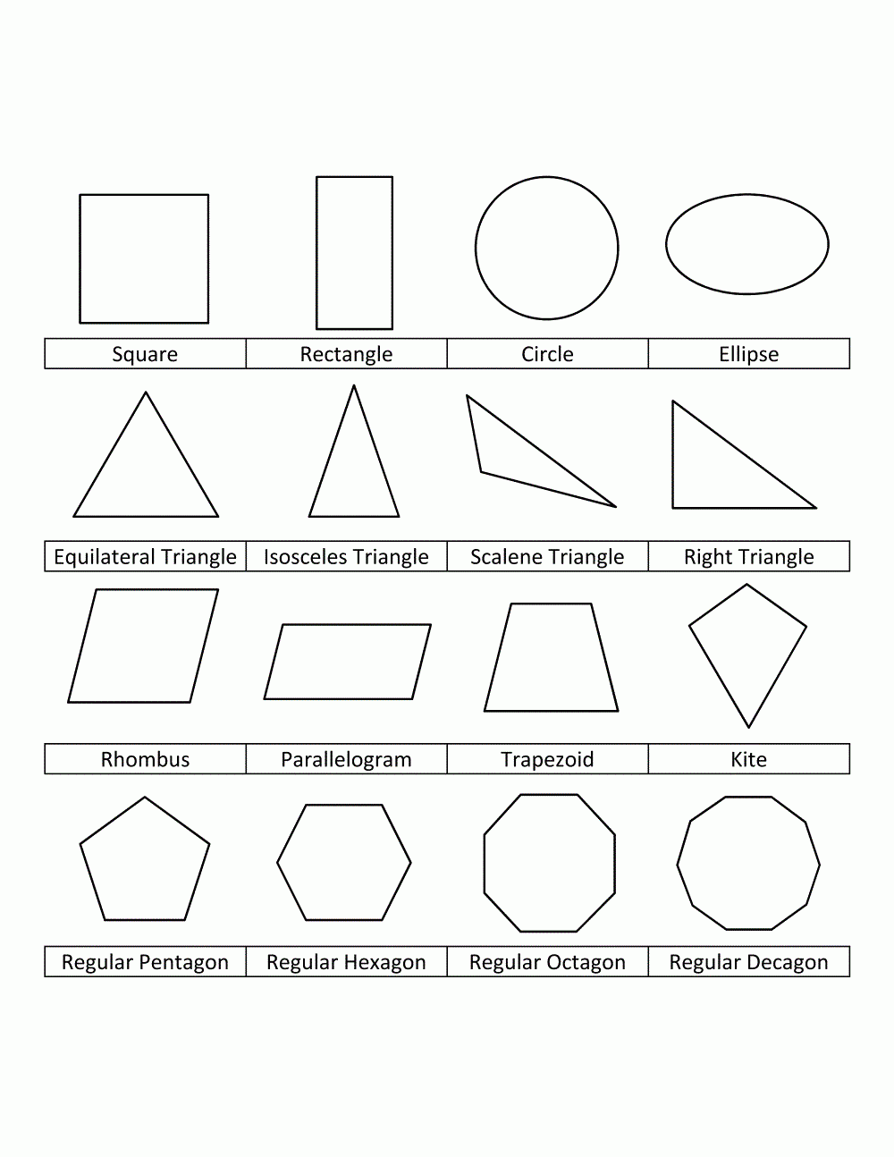 Free Printable Shapes Coloring Pages For Kids