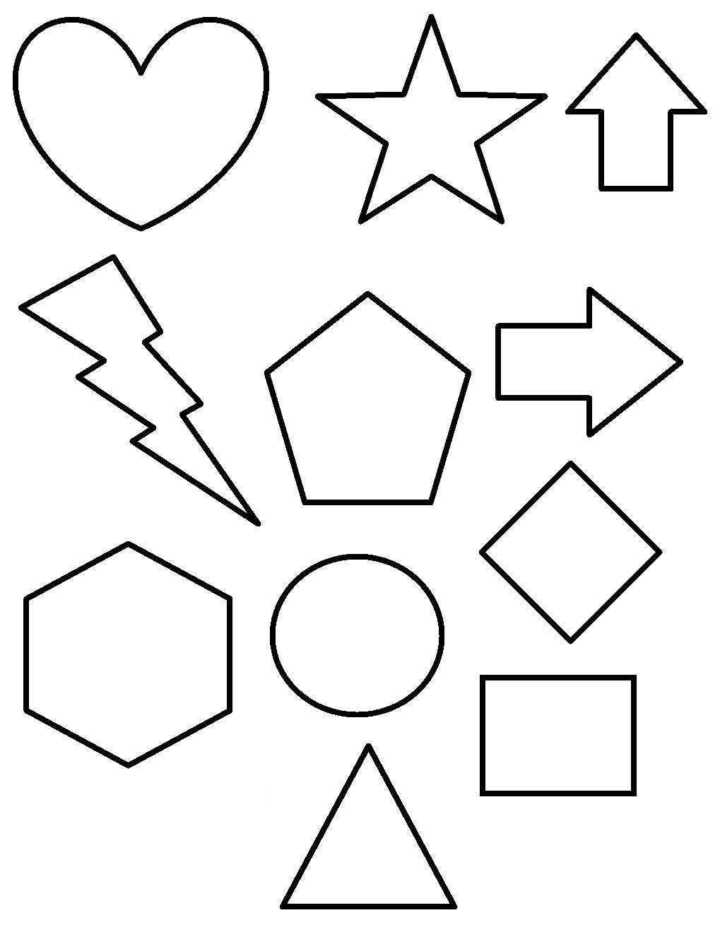 Free Shape Coloring Pages