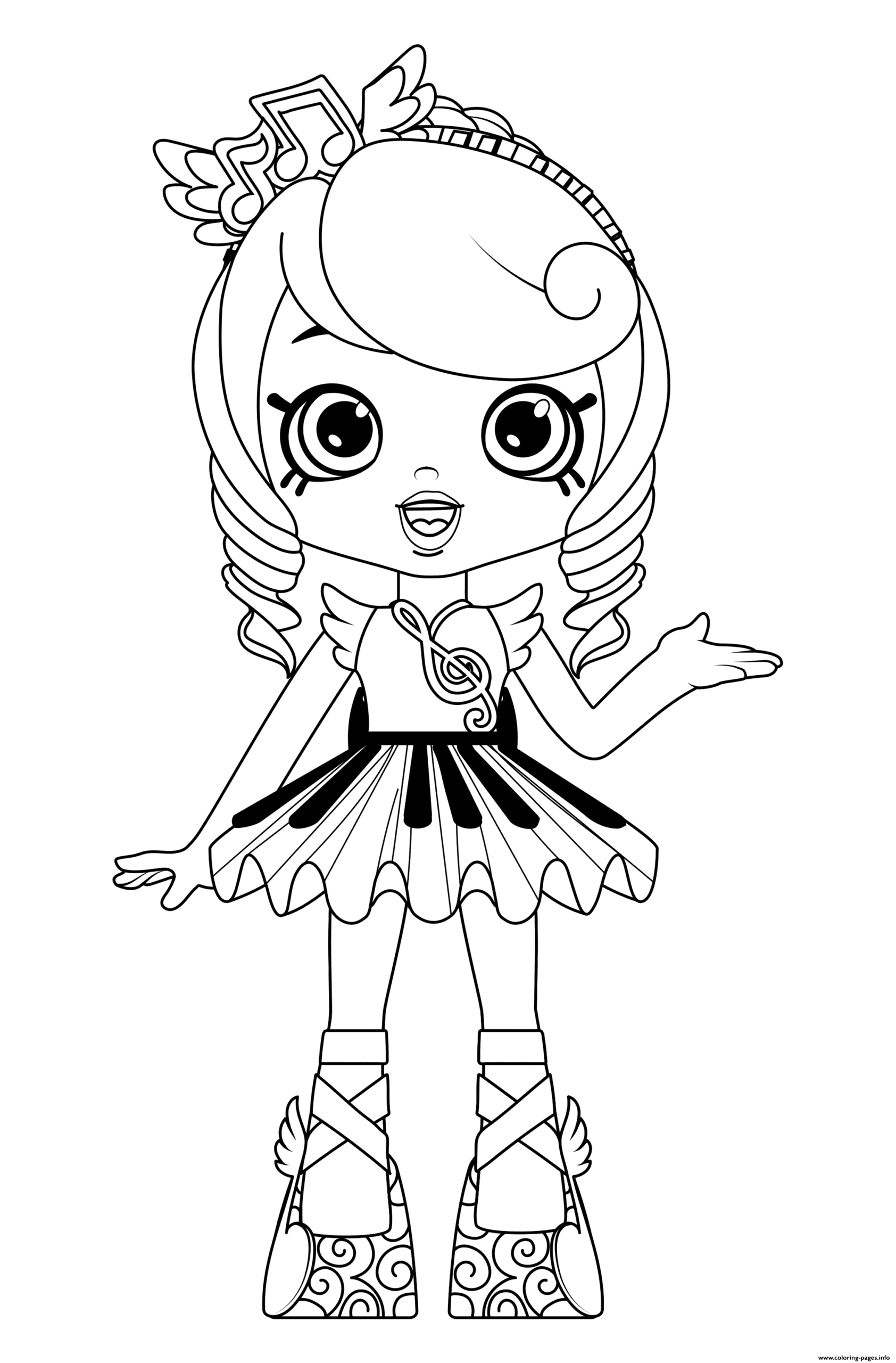 Free Printable Shoppies Dolls Melodine Coloring Page Printable