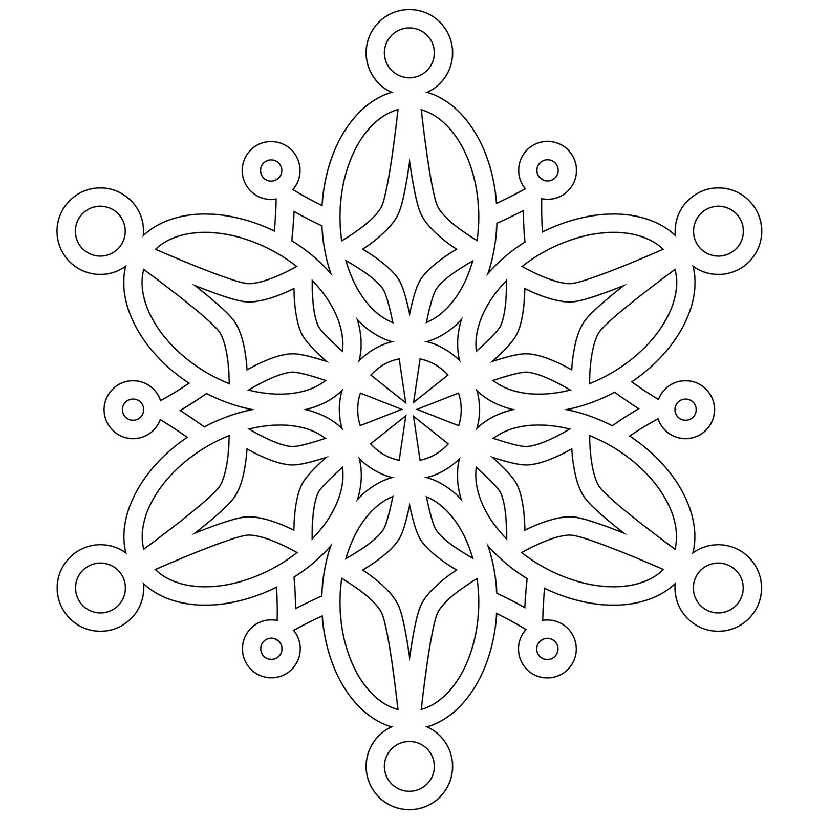 Free Printable Snowflake Coloring Pages For Kids