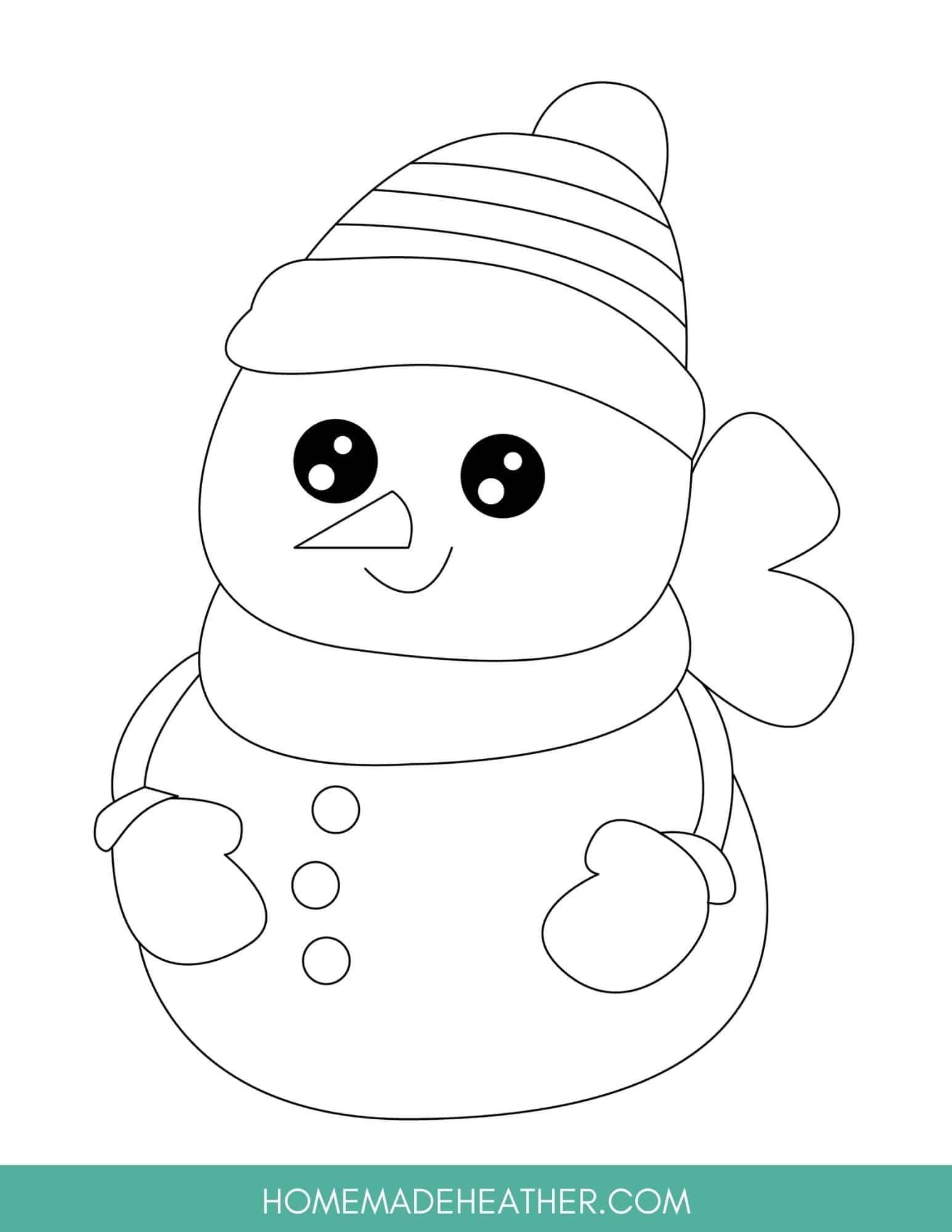 Free Printable Snowman Coloring Pages Artofit