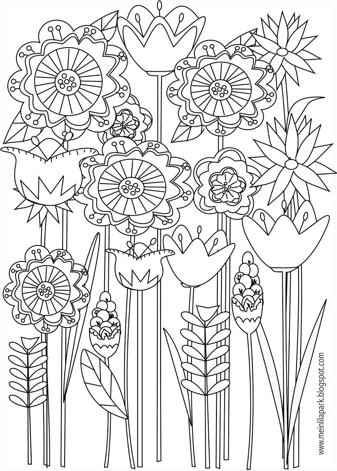 Free Printable Spring Coloring Pages Ausmalbilder Round Up MeinLilaPark