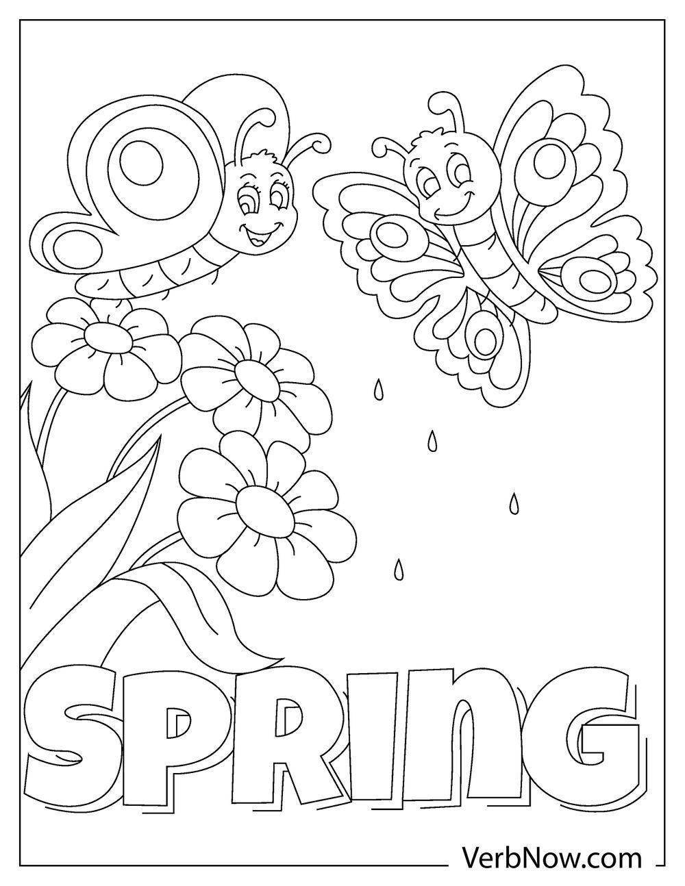 Free Printable Spring Coloring Pages For Kids