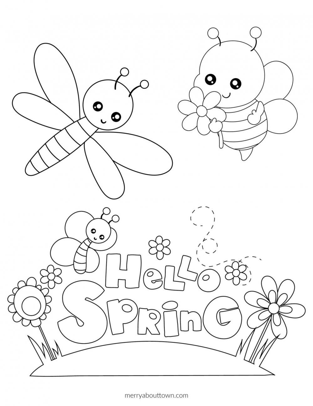 Free Printable Spring Coloring Pages Kids Sketch Coloring Page