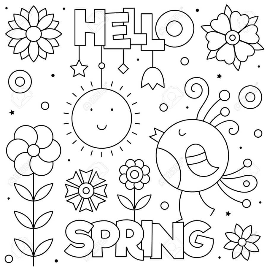 Free Printable Spring Coloring Pages PRINTABLE TEMPLATES