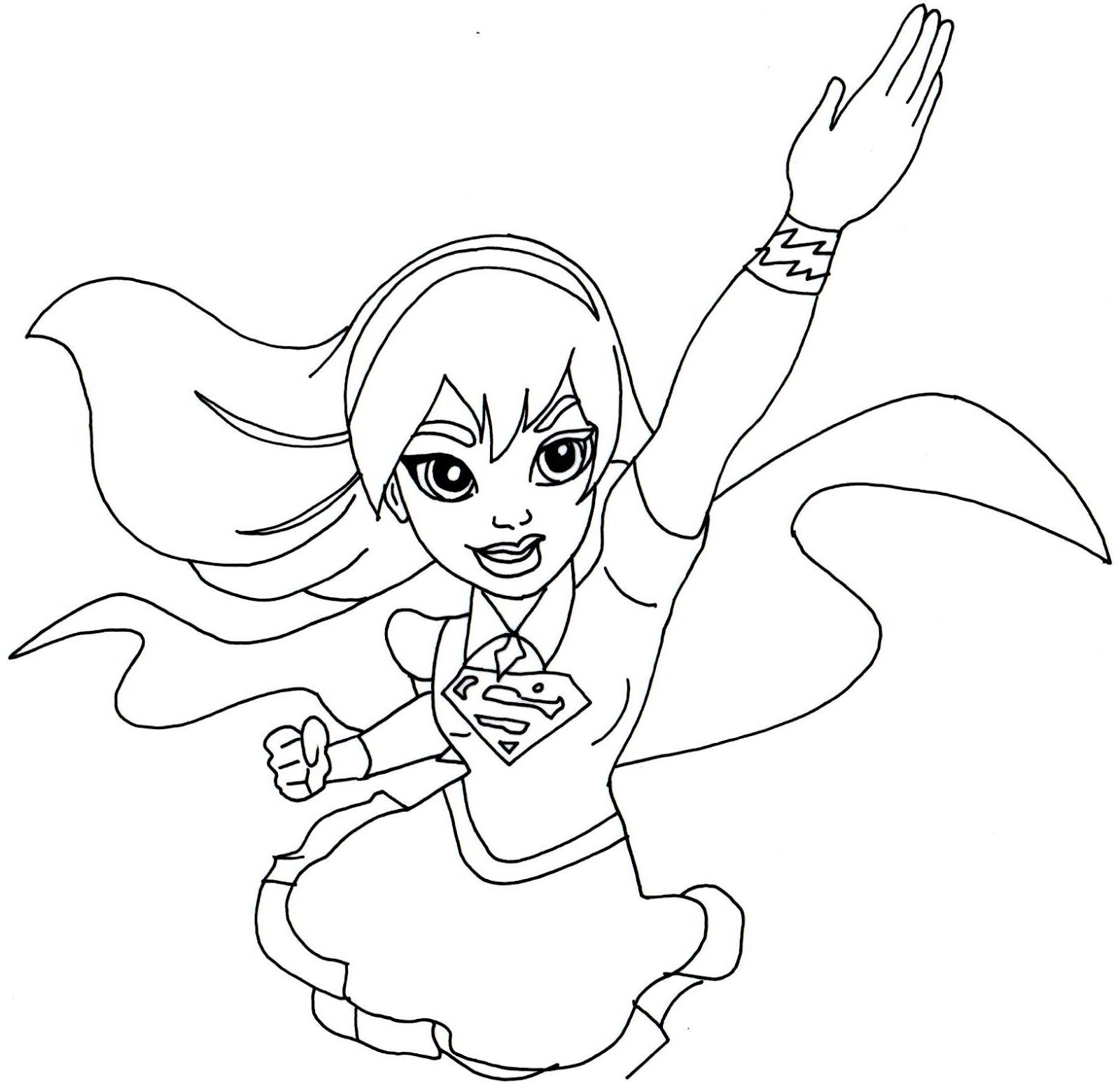 Free Printable Super Hero High Coloring Pages Supergirl Super Hero High Coloring Page