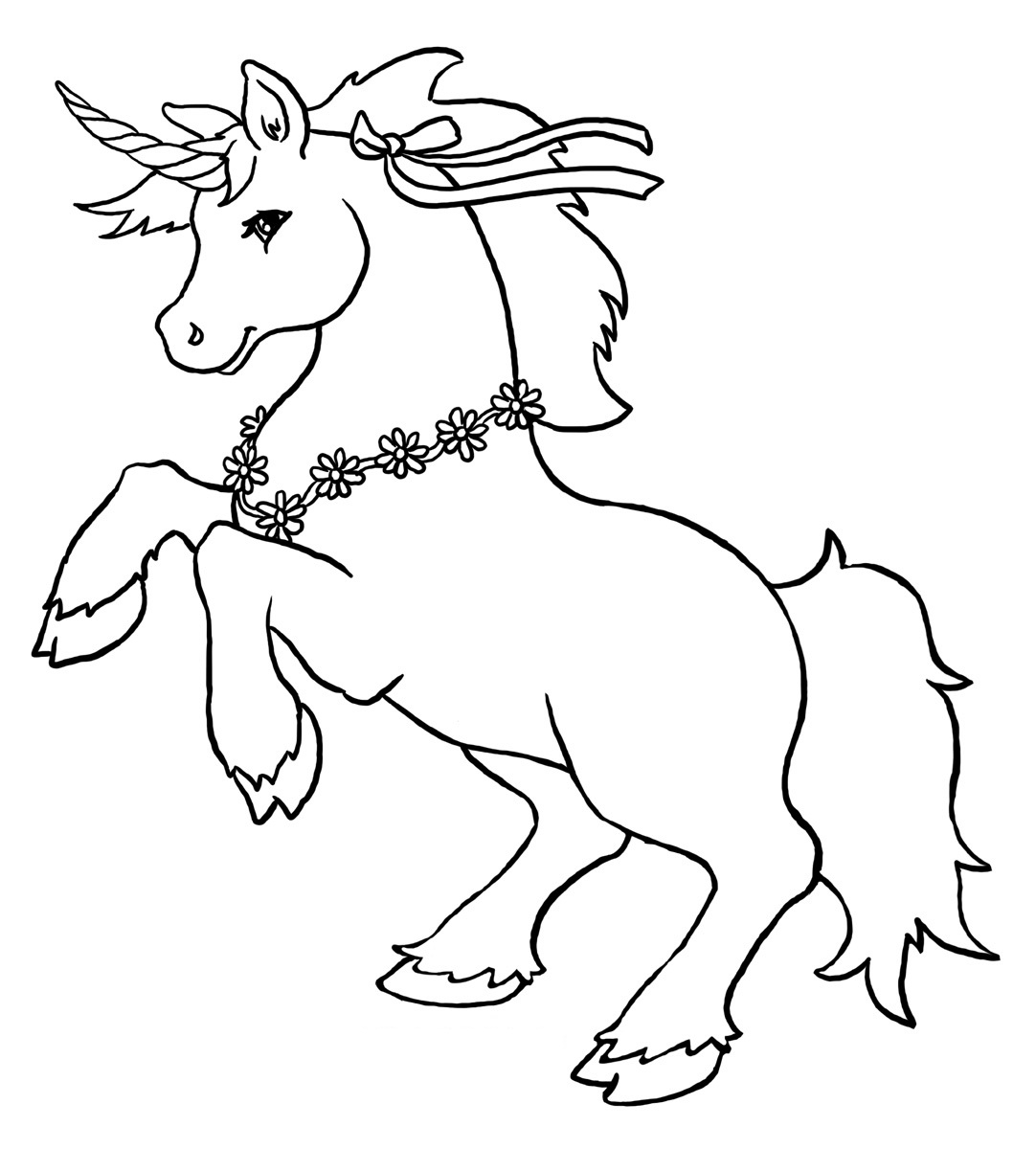 Unicorn Free Coloring Pages