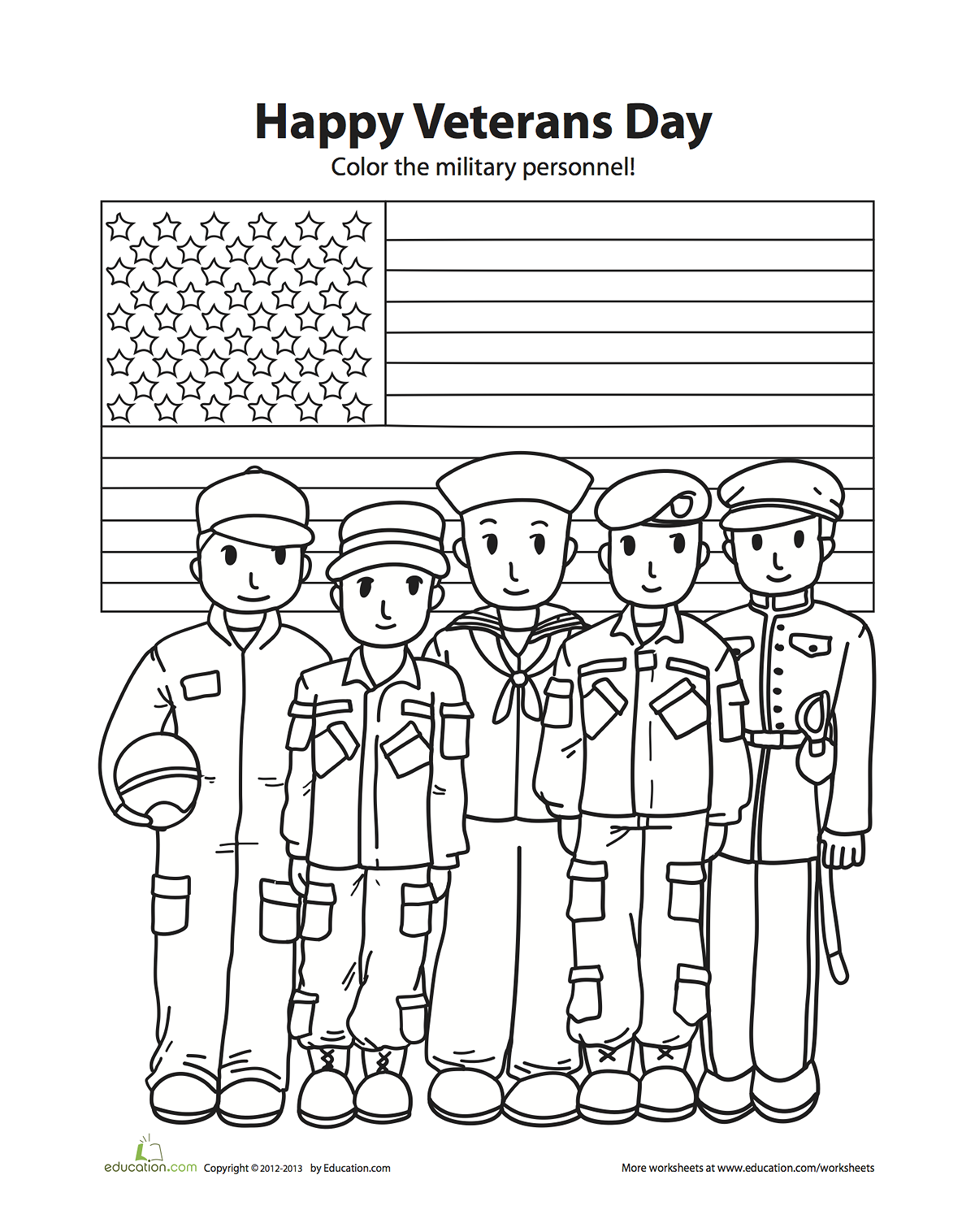 Free Printable Veterans Day Coloring Pages Pdf