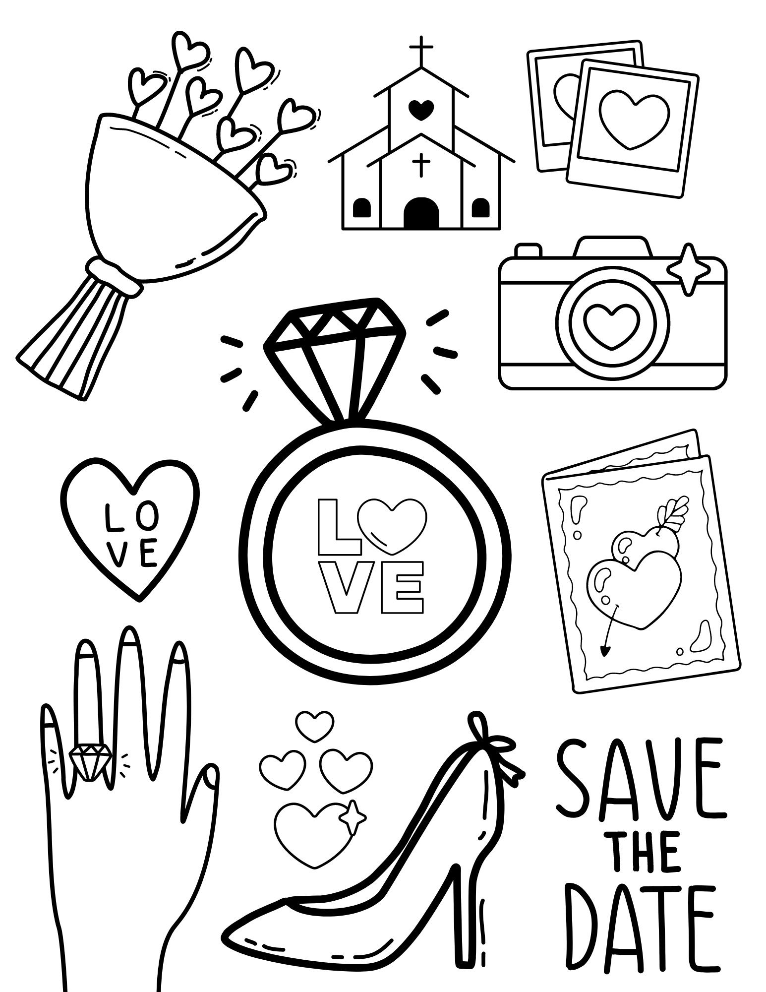 Free Printable Wedding Coloring Pages For Kids And Adults