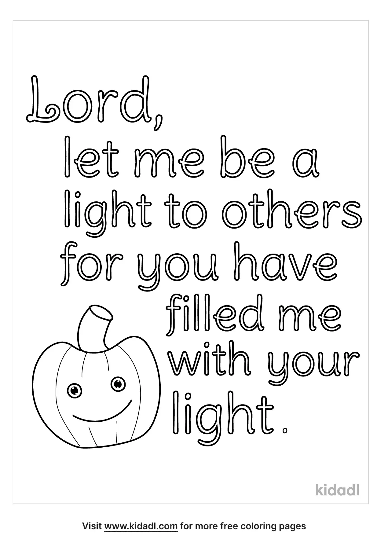 Free Pumpkin Prayer Coloring Page Coloring Page Printables Kidadl