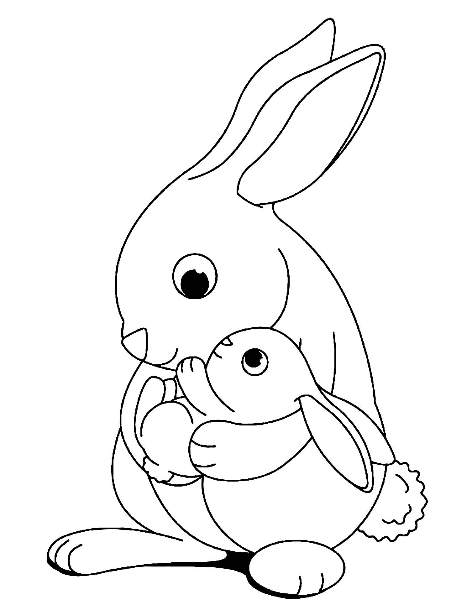 Free Rabbit Bunny Coloring Page To Color Rabbit Bunny Coloring Pages For Kids