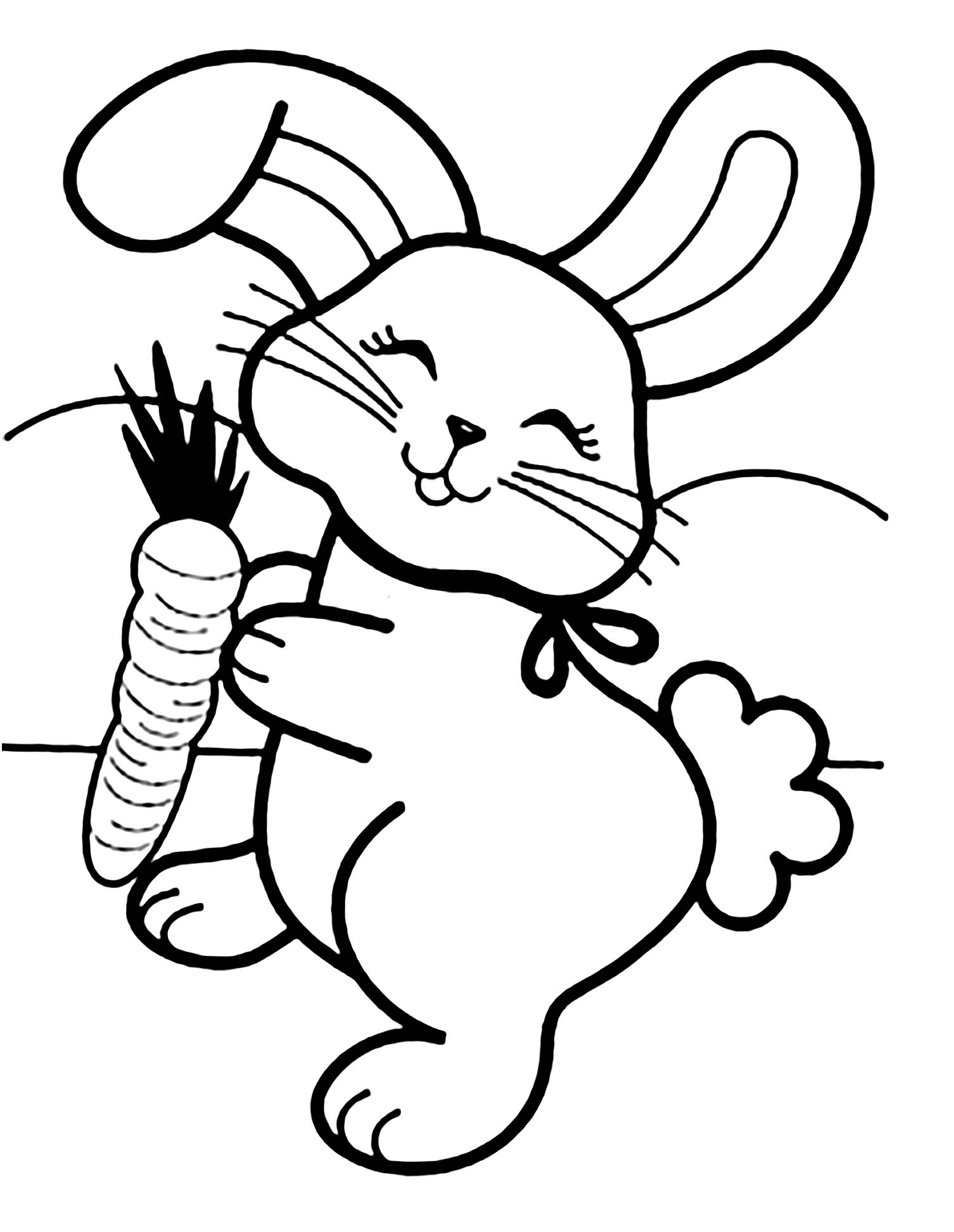 Free Rabbit Coloring Page To Download Rabbit Bunny Coloring Pages For Kids