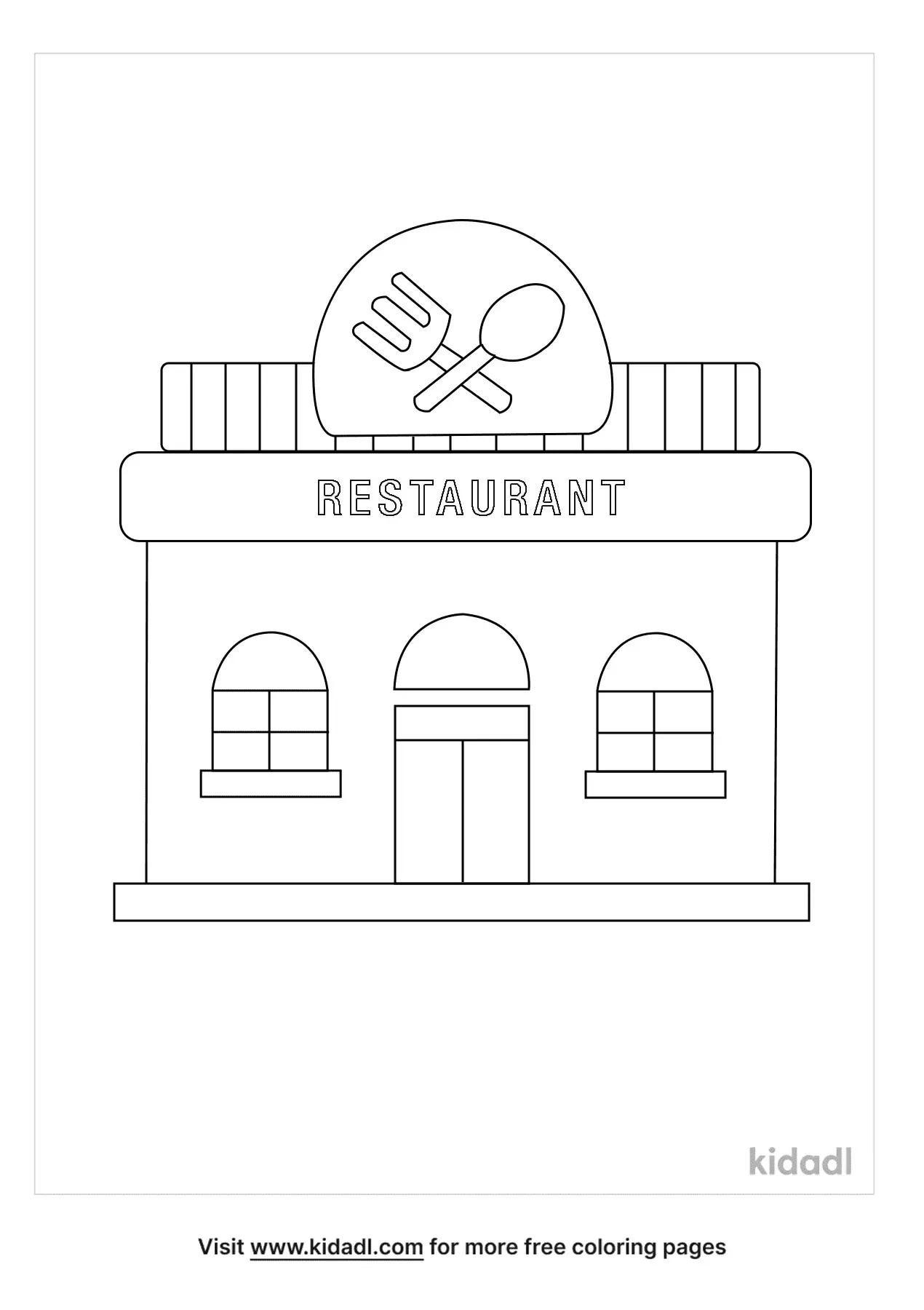 Free Restaurant Coloring Page Coloring Page Printables Kidadl